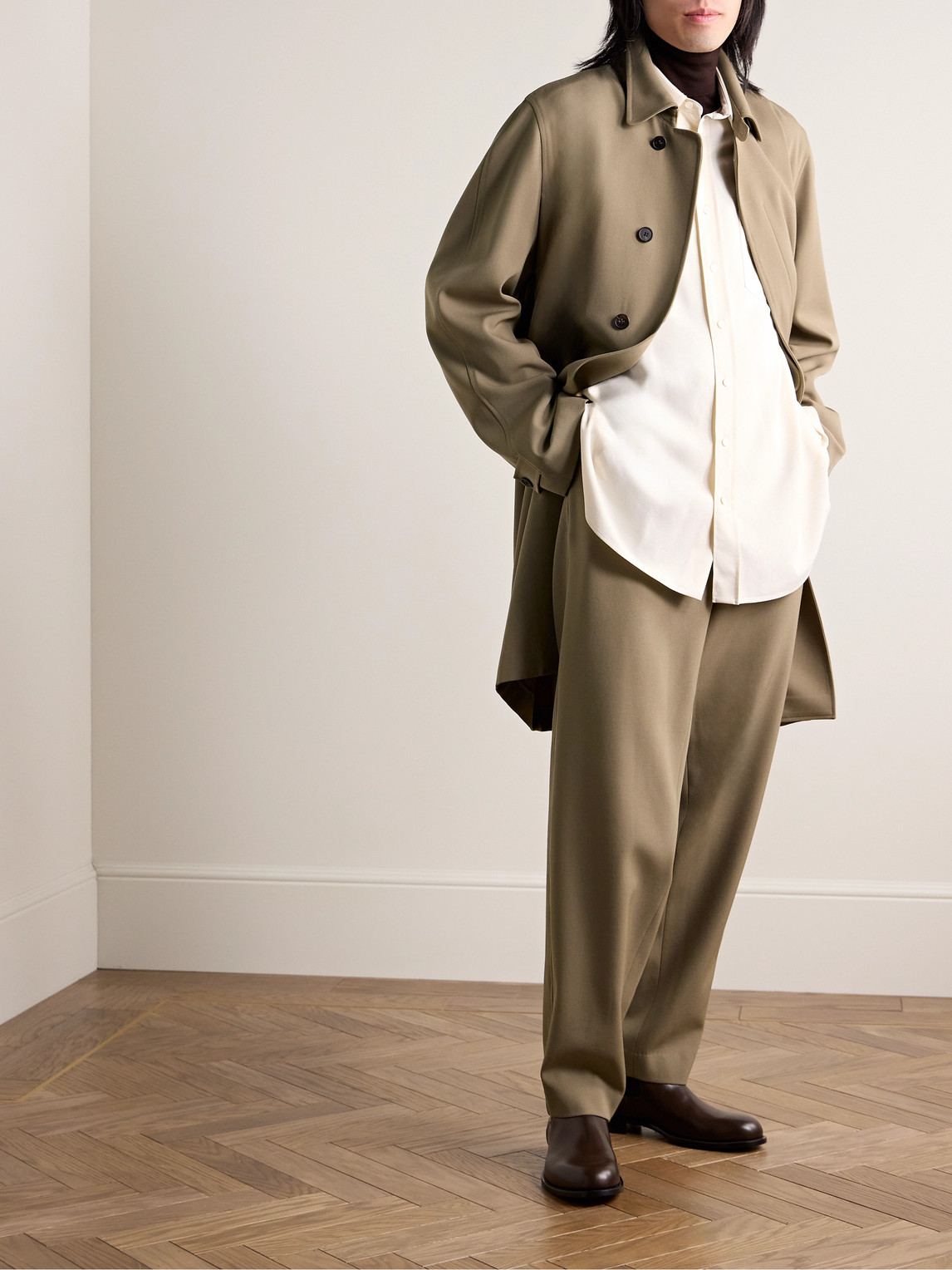 THE ROW BERKEL TAPERED WOOL-TWILL TROUSERS