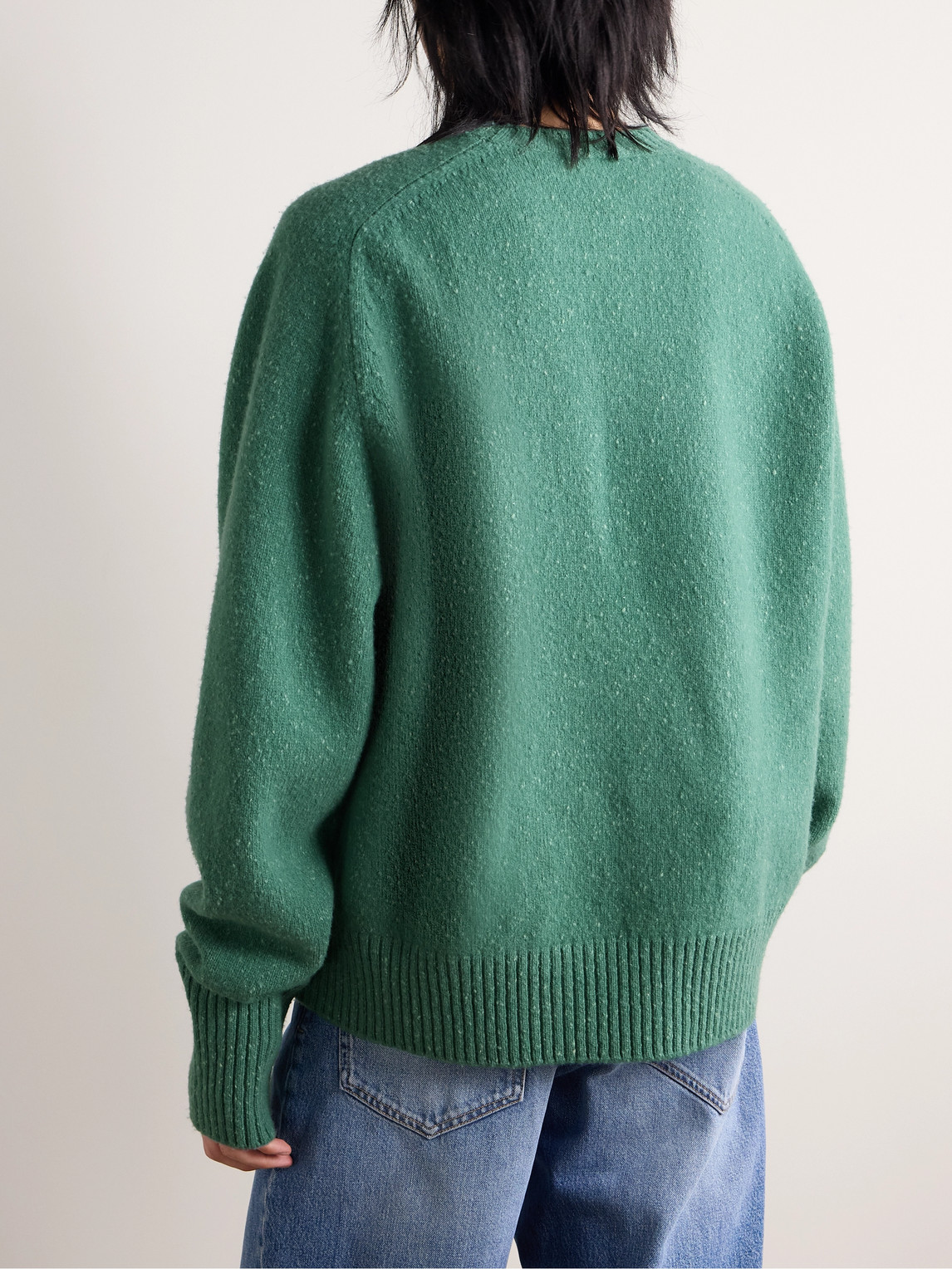 The Row Mansell Wool Sweater In Green