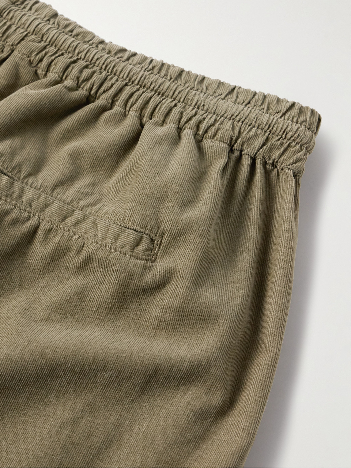 The Row Ando Straight-leg Cotton-corduroy Trousers In Green