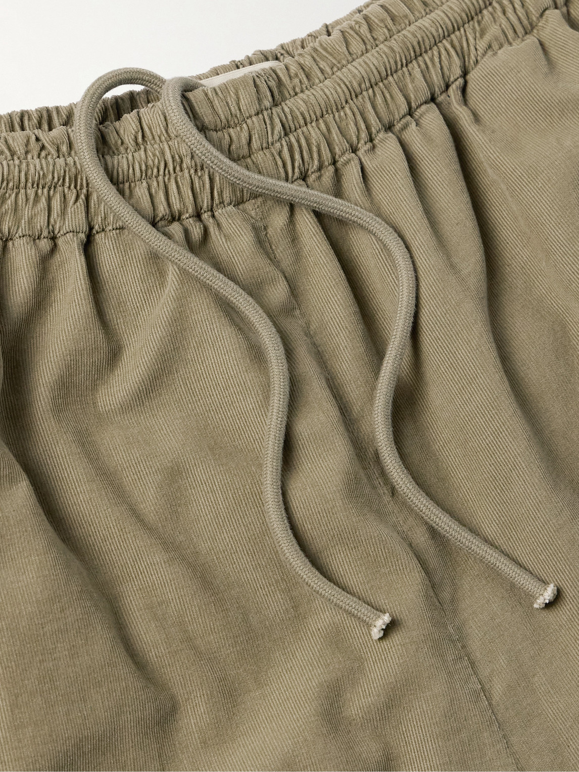 The Row Ando Straight-leg Cotton-corduroy Trousers In Green