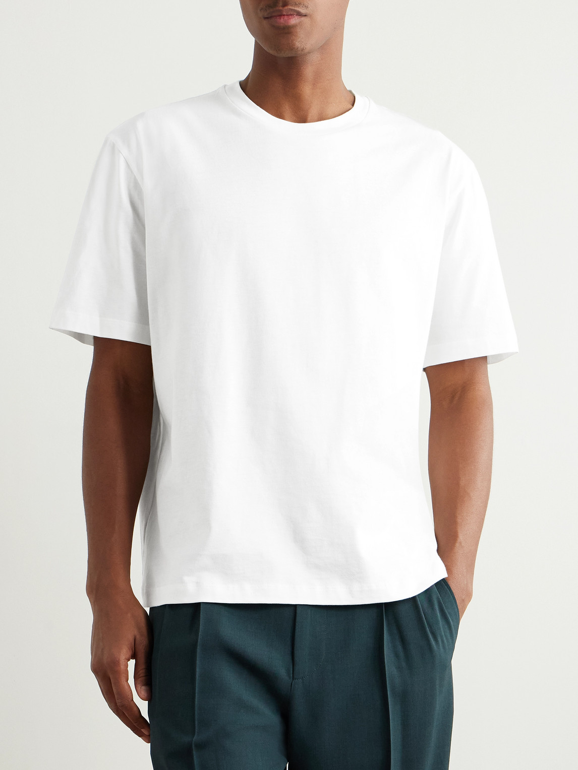 The Row Errigal Cotton-jersey T-shirt In White