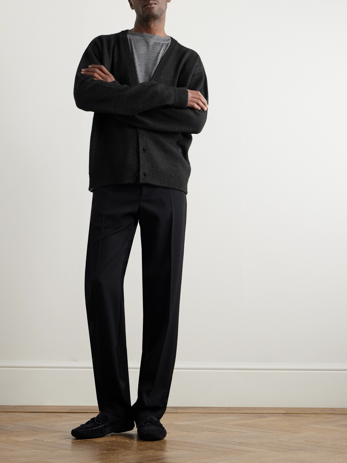 The Row - Sheldon Alpaca and Silk-Blend Cardigan - Curated Menswear