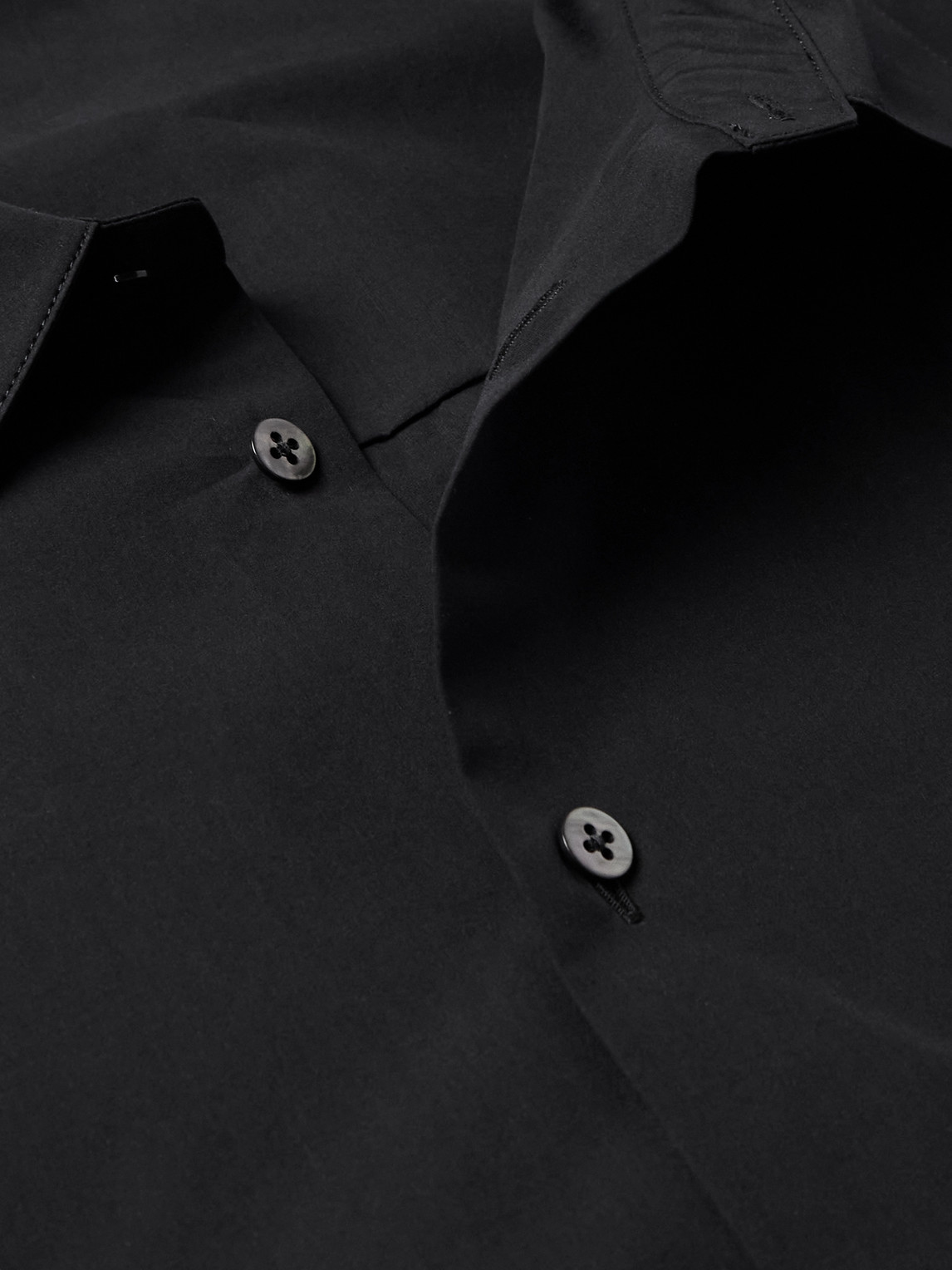 The Row Lukre Oversized Cotton-poplin Shirt In Black