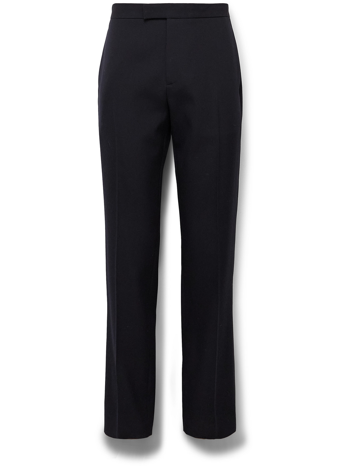 The Row Berkel Wool Blend Pants In Blue