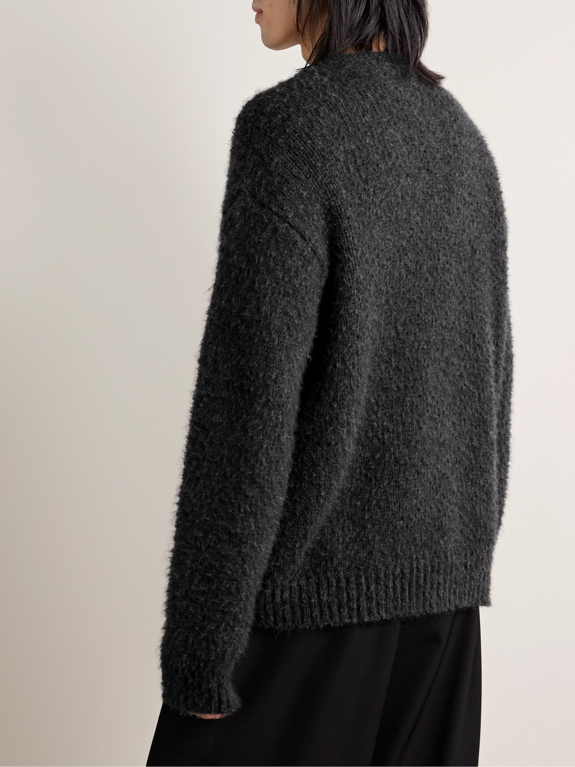 The Row Men's Cashmere Dars Knubby Cardigan In Gray