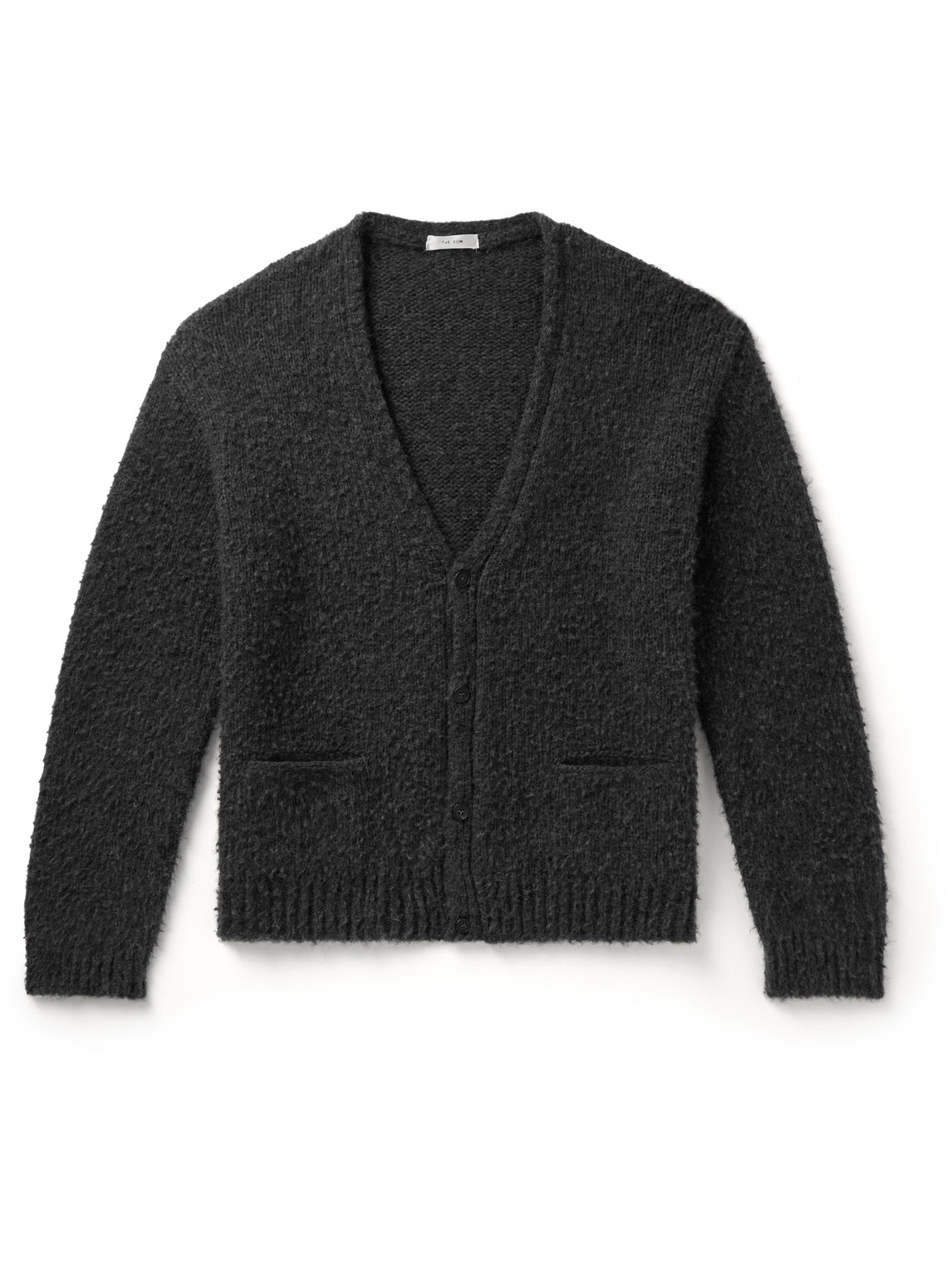 The Row Men's Cashmere Dars Knubby Cardigan In Grey