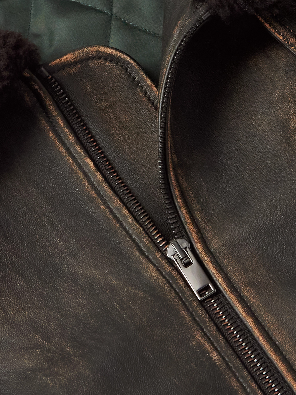 The Row Black Herzog Leather Jacket In Black