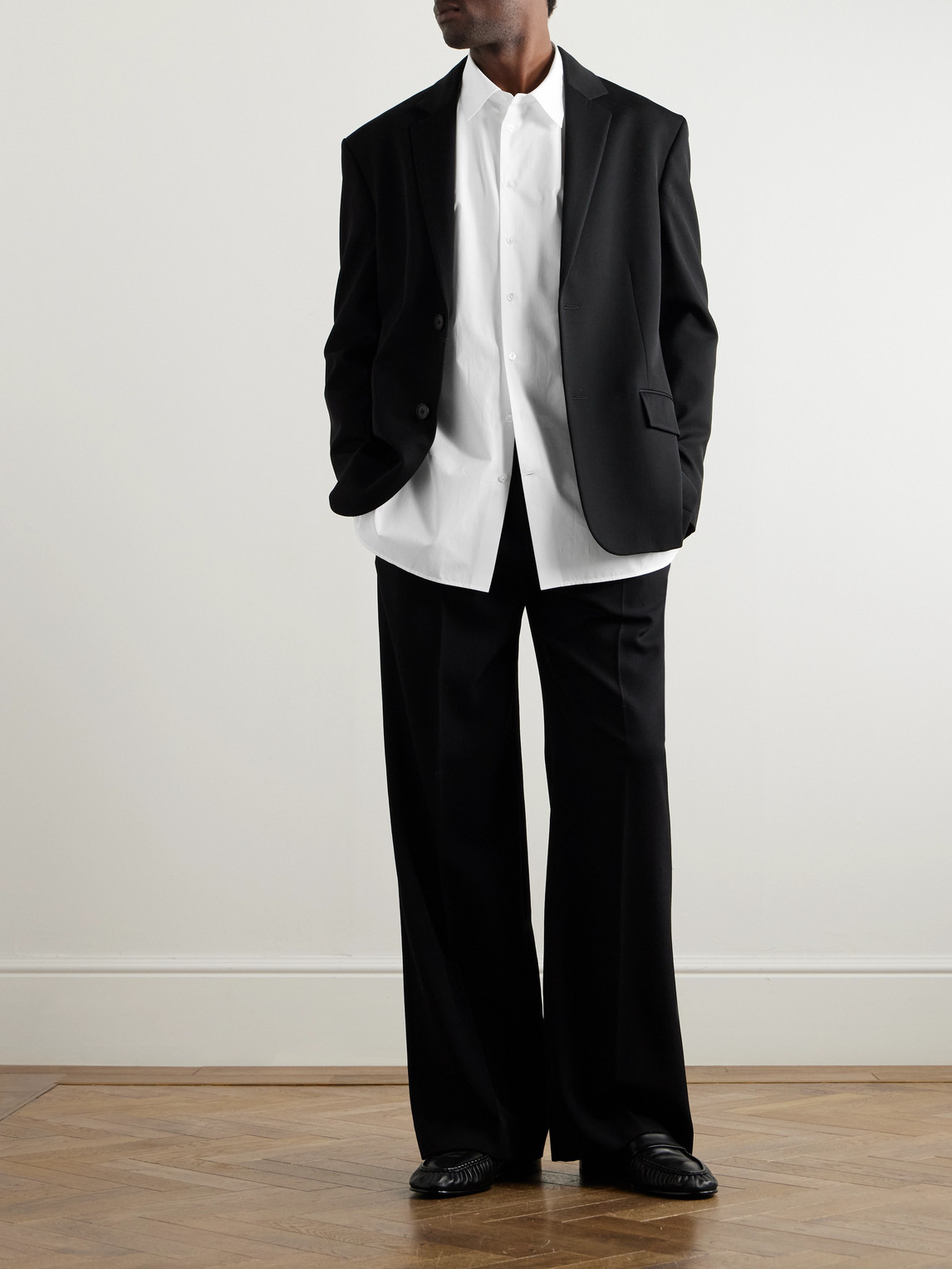 The Row Lukre Oversized Cotton-poplin Shirt In White