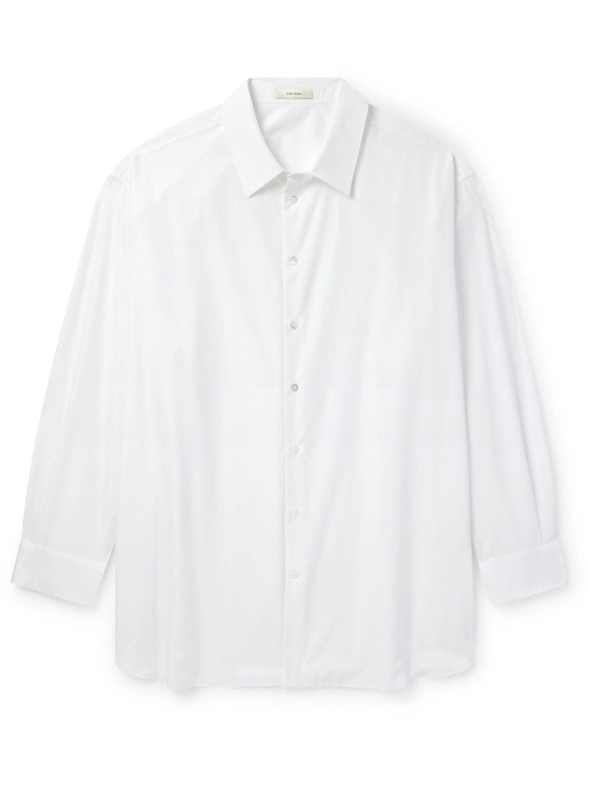 The Row Lukre Oversized Cotton-poplin Shirt In White