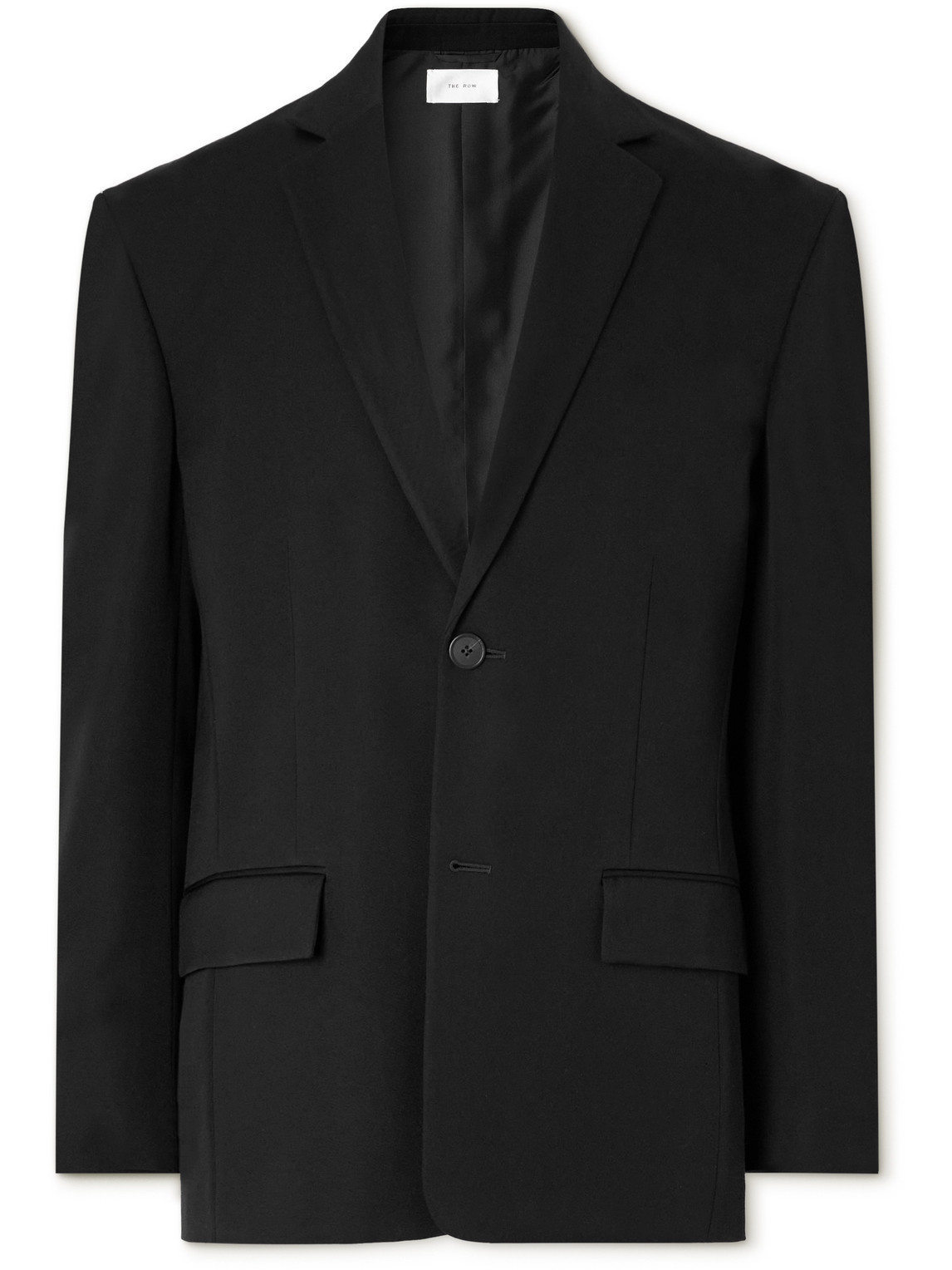 The Row Eligio Grain De Poudre Wool Blazer In Black