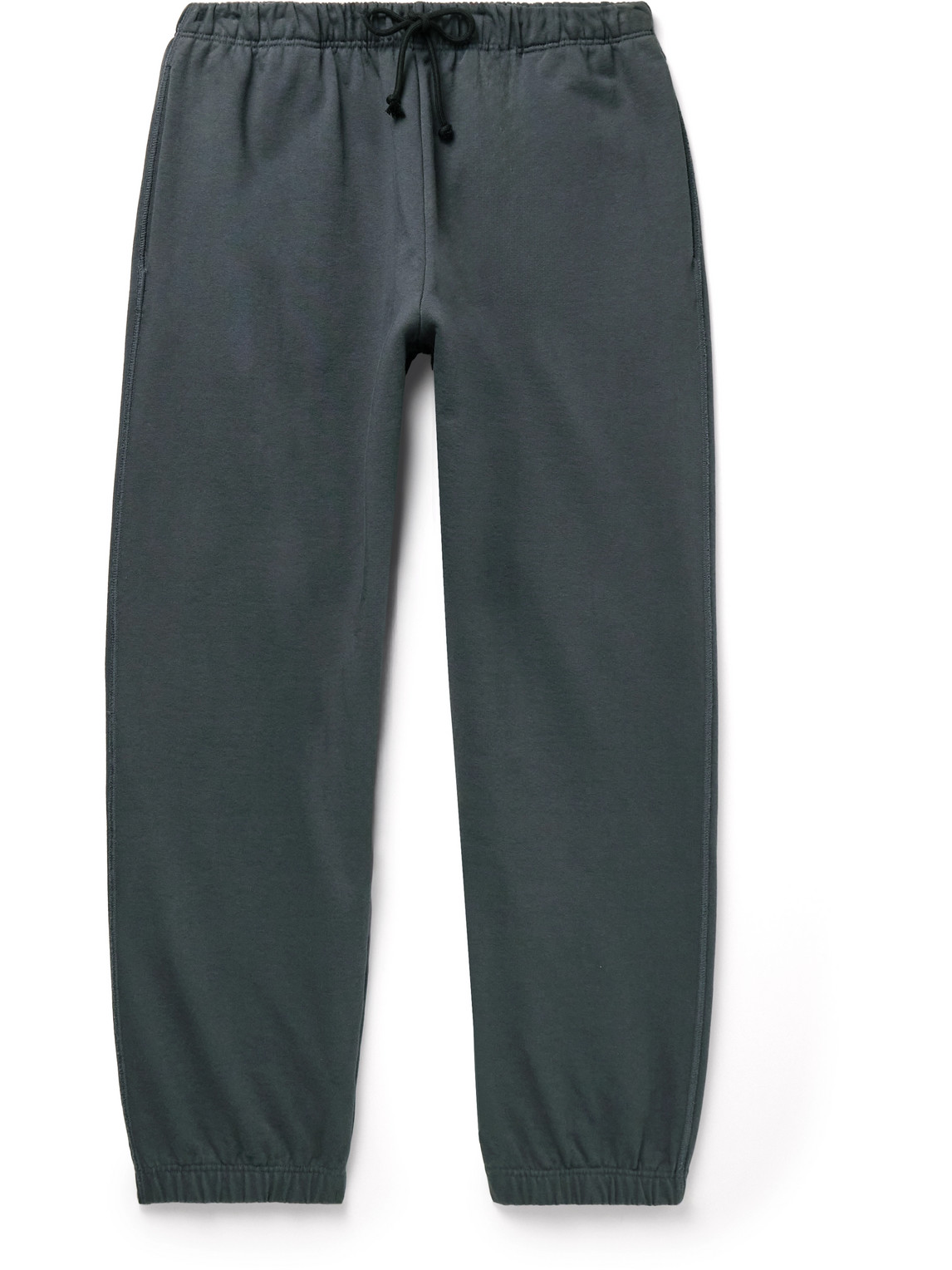 The Row Sando Tapered Cotton-jersey Sweatpants In Gray