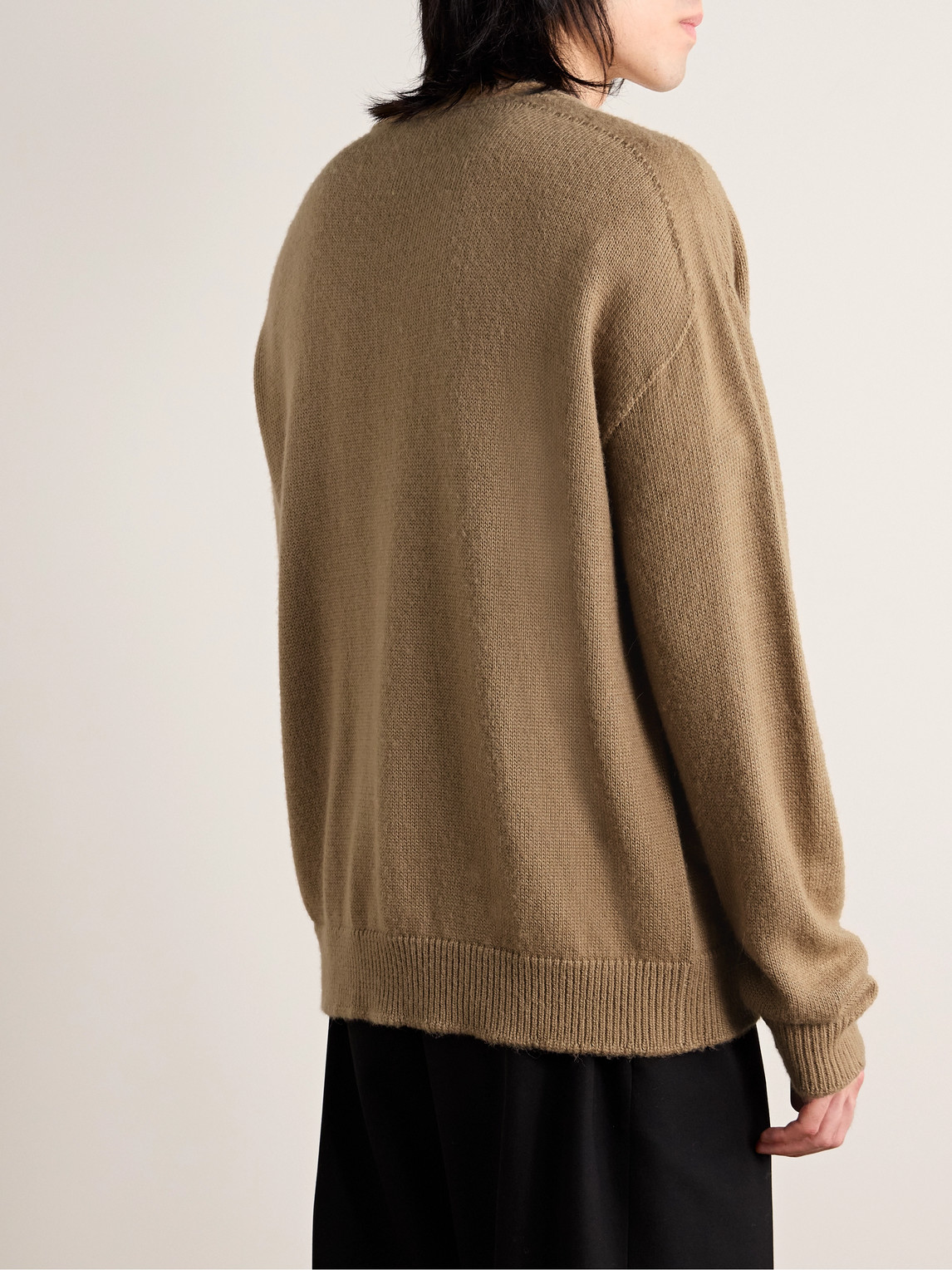 The Row Camel Alpaca Blend Sheldon Cardigan In Brown