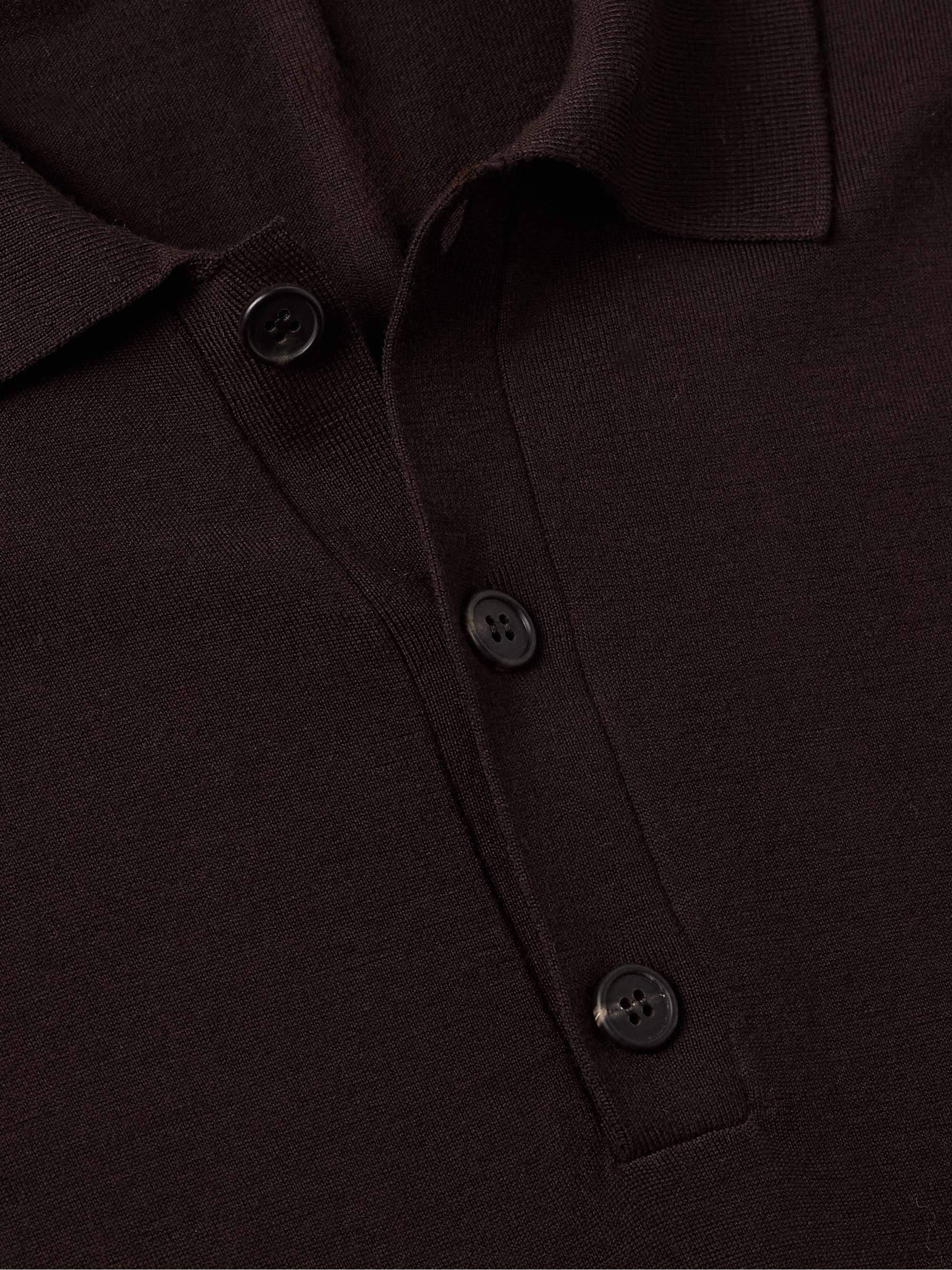 THE ROW Djon Wool Polo Shirt