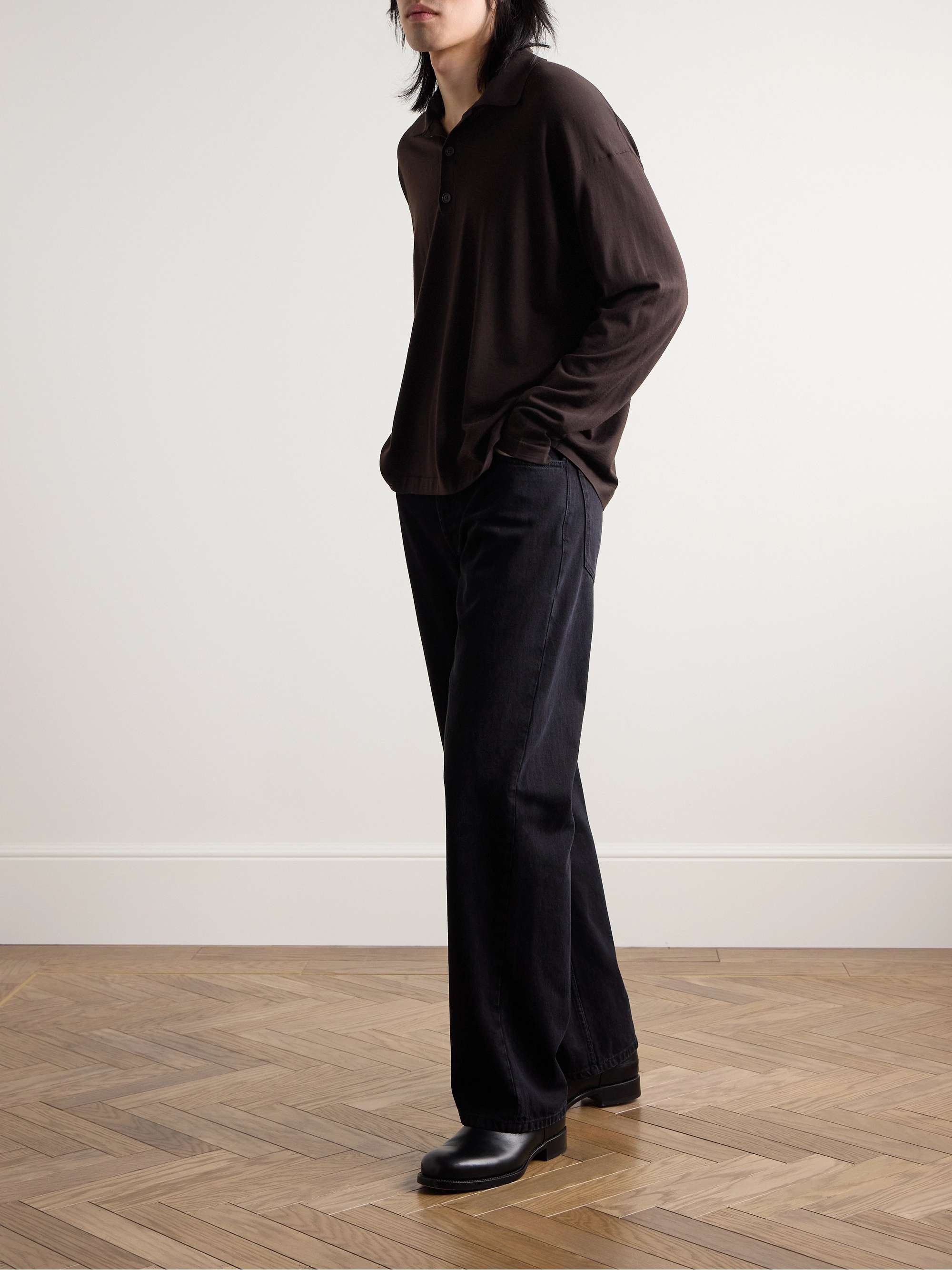 THE ROW Djon Wool Polo Shirt