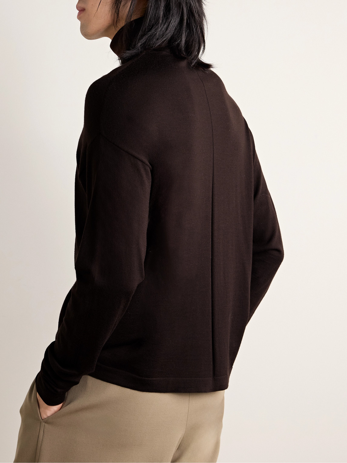 Shop The Row Mavel Wool Rollneck Sweater In Brown