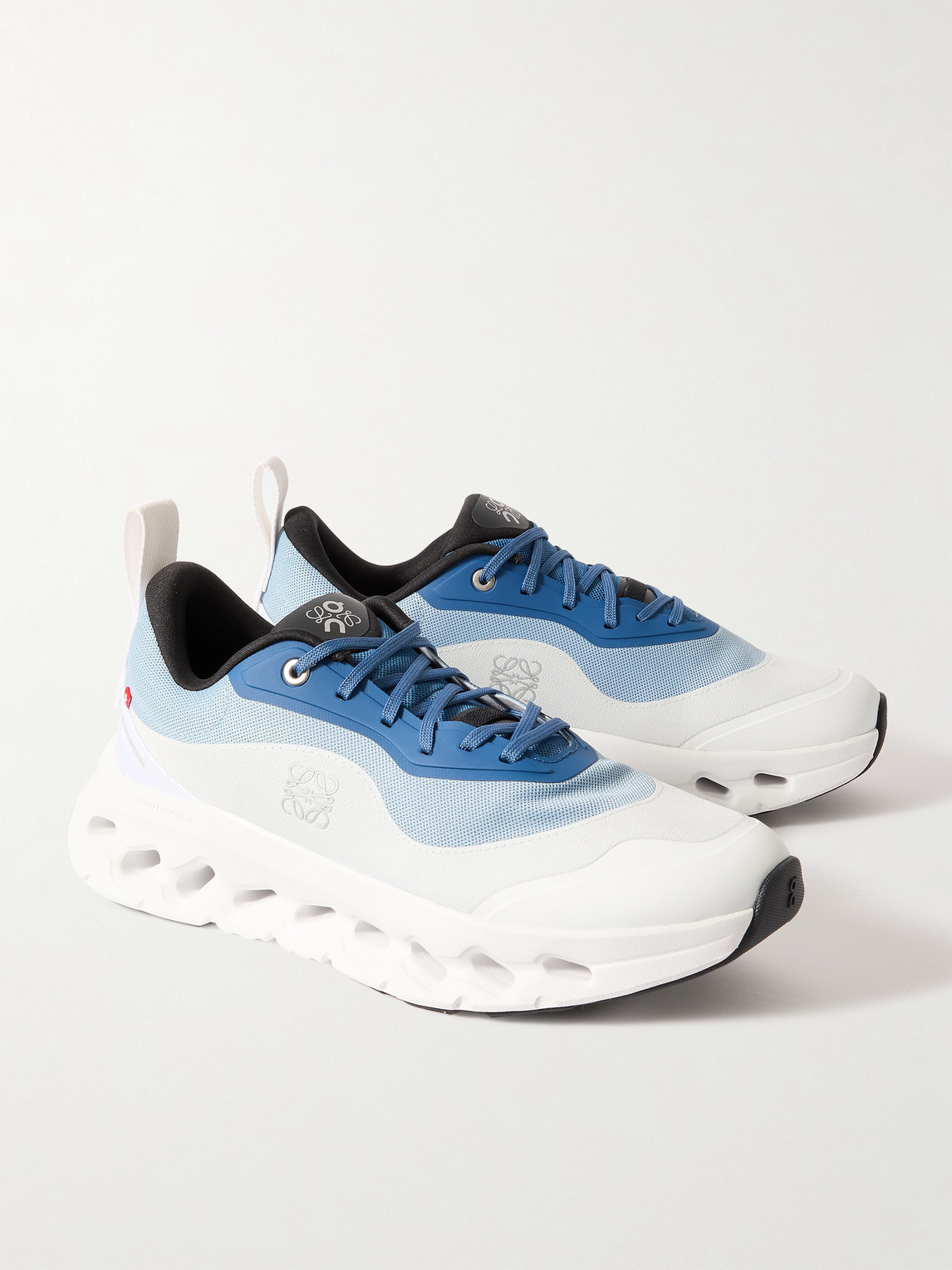 Loewe X On Men's Cloudtilt 2 Knit Low-top Sneakers In Blue