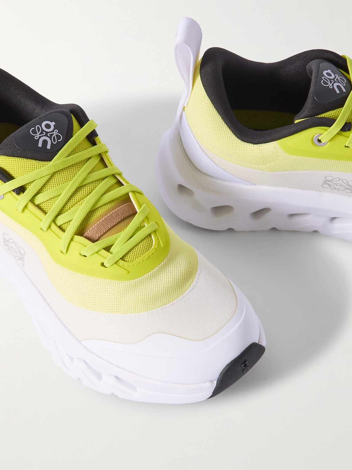 Loewe X On Men's Cloudtilt 2 Knit Low-top Sneakers In Neon Loewe X On Men's Cloudtilt 2 Knit Low-top Sneakers In Neon