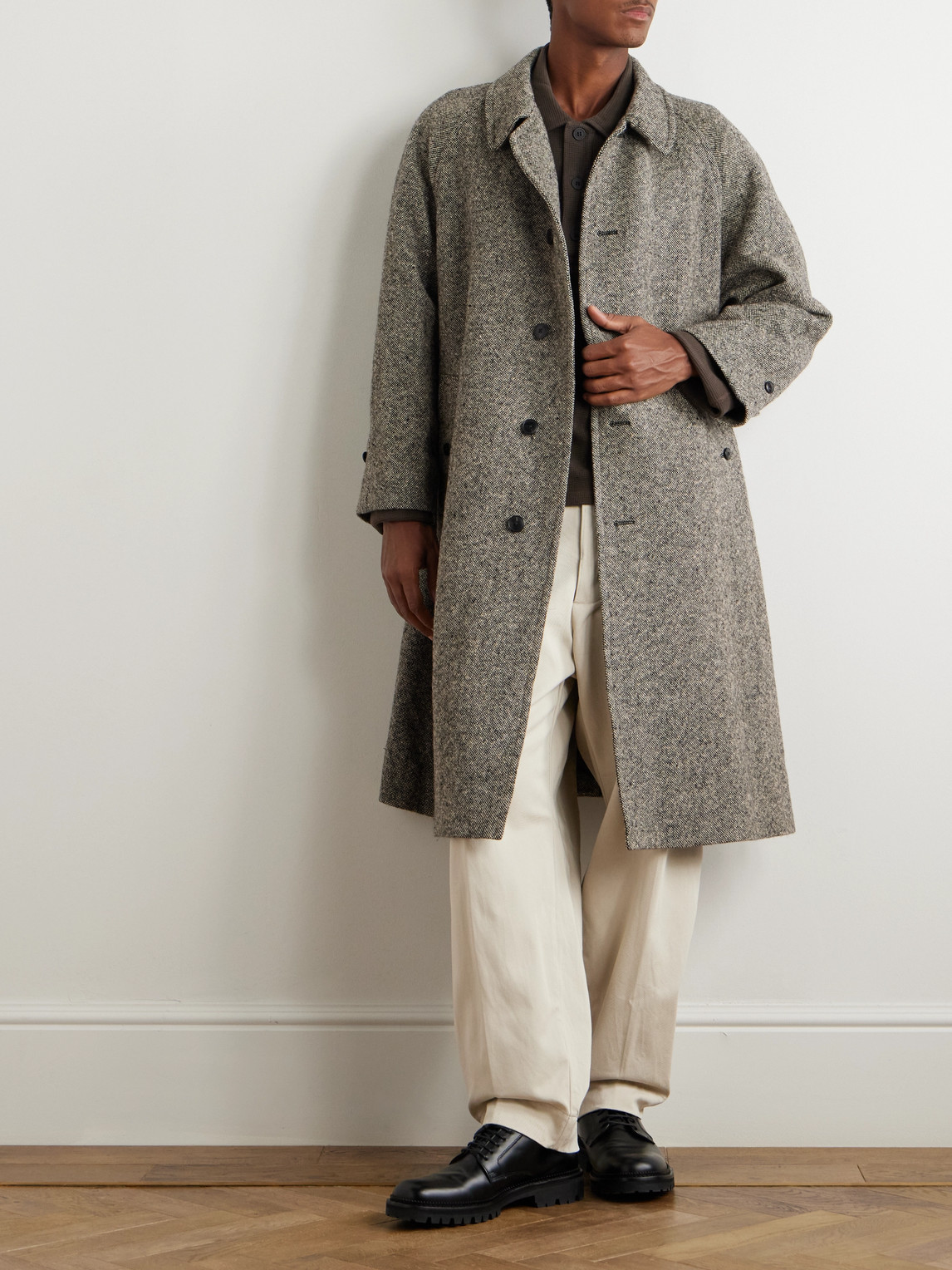 Kaptain Sunshine - Umbrella Wool-Tweed Coat - Curated Menswear
