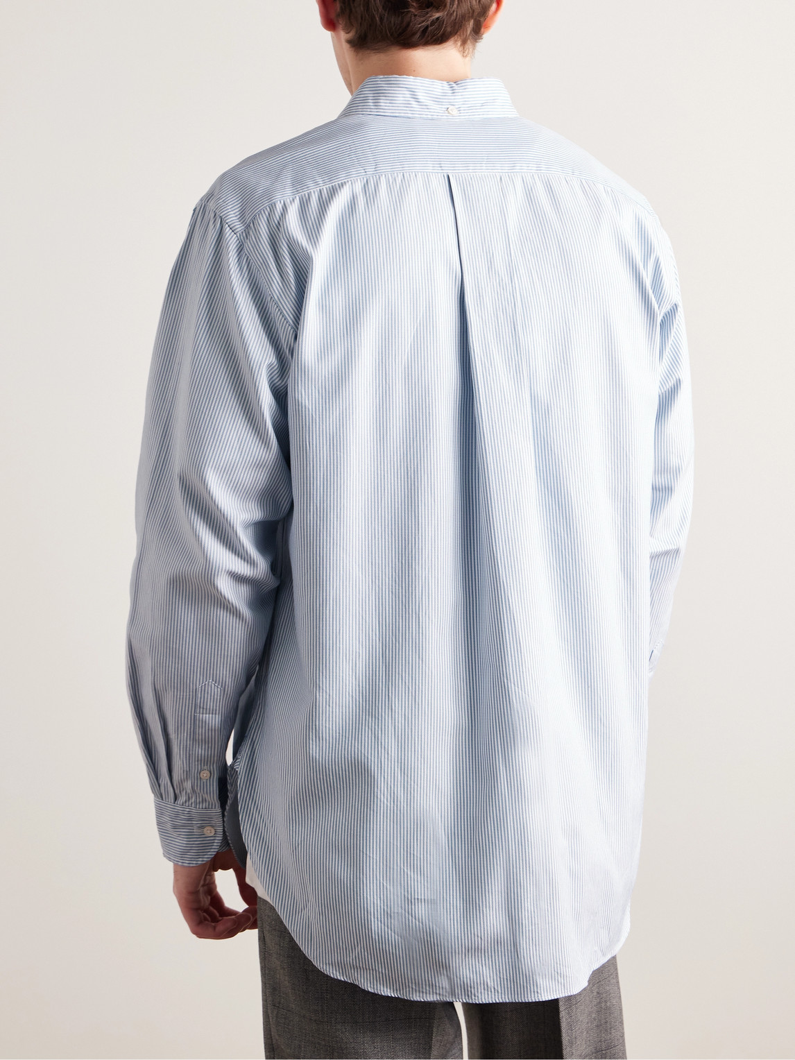 Kaptain Sunshine - Finx Button-Down Collar Striped Cotton Oxford