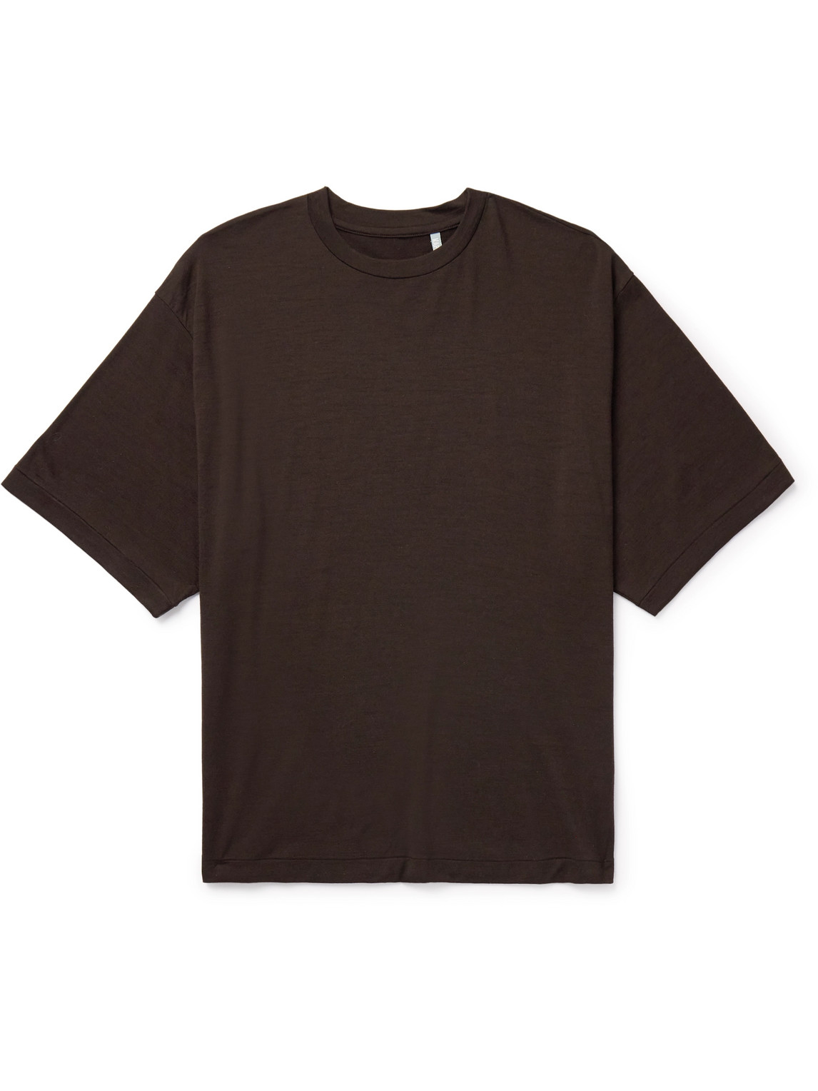 Kaptain Sunshine Super180s Wool-jersey T-shirt In Brown
