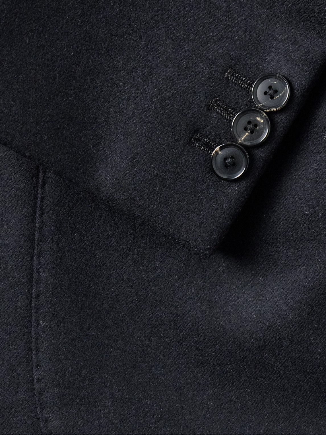 KAPTAIN SUNSHINE DOUBLE-BREASTED WOOL-TWILL SUIT JACKET