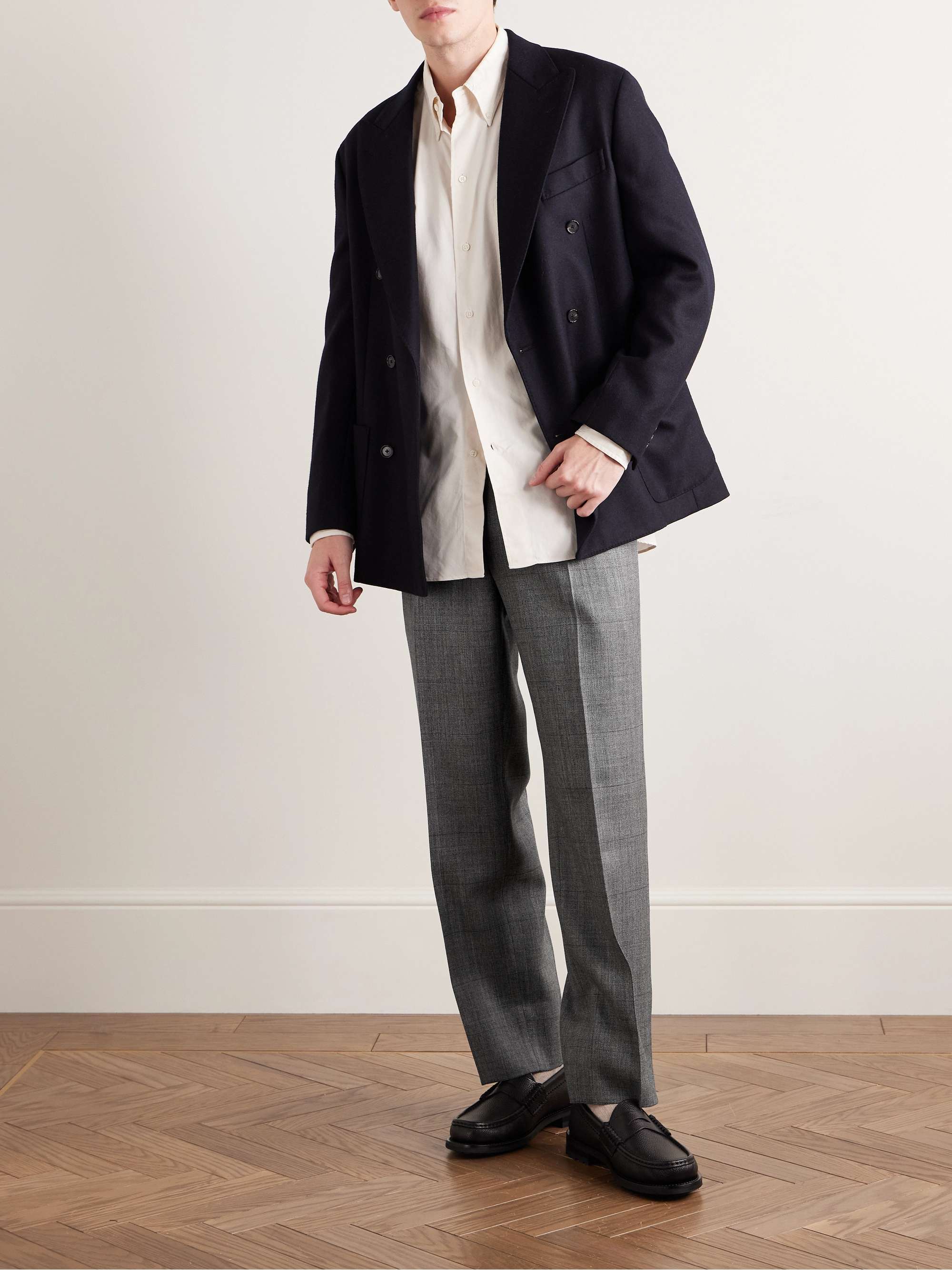 KAPTAIN SUNSHINE Finx Button-Down Collar Cotton Oxford Shirt