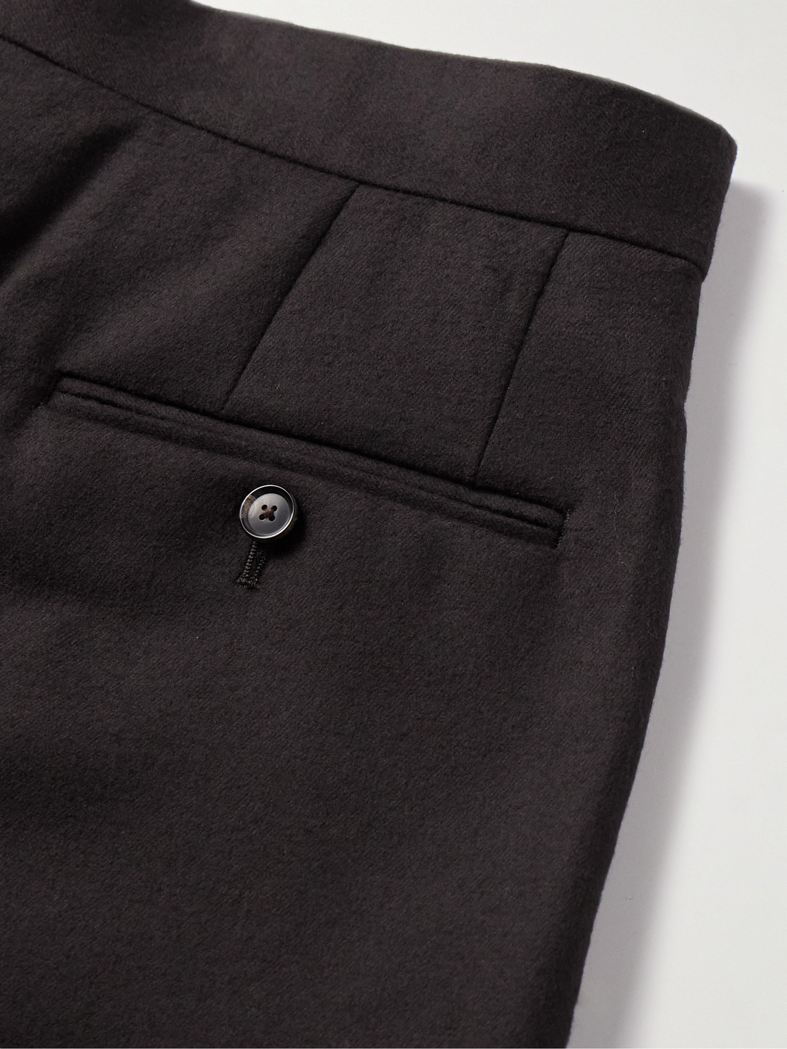 KAPTAIN SUNSHINE WIDE-LEG CROPPED PLEATED WOOL-TWILL SUIT TROUSERS