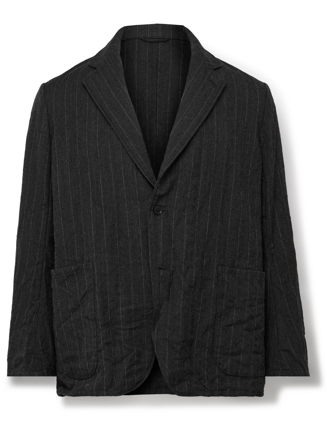 Take Easy Pinstriped Wool-Twill Suit Jacket