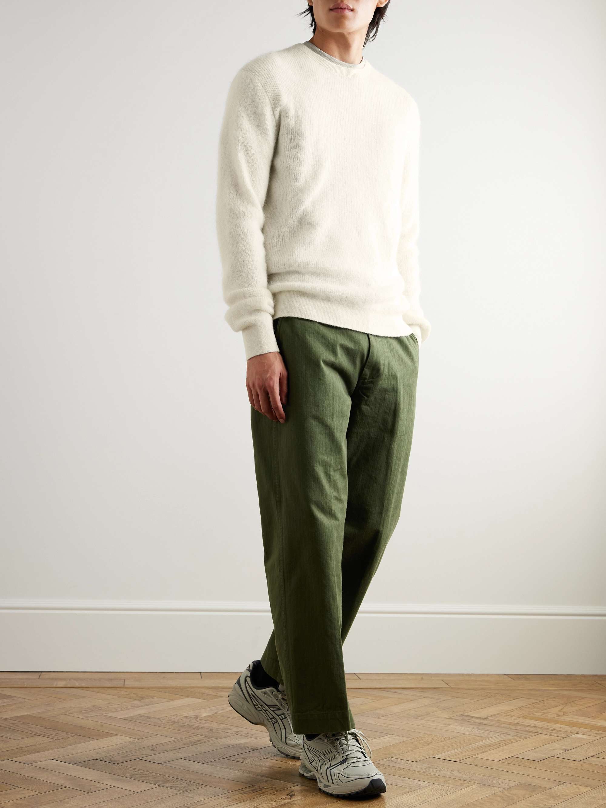 JAMES PERSE Straight-Leg Garment-Dyed Linen Drawstring JAMES PERSE Straight-Leg Garment-Dyed Linen Drawstring