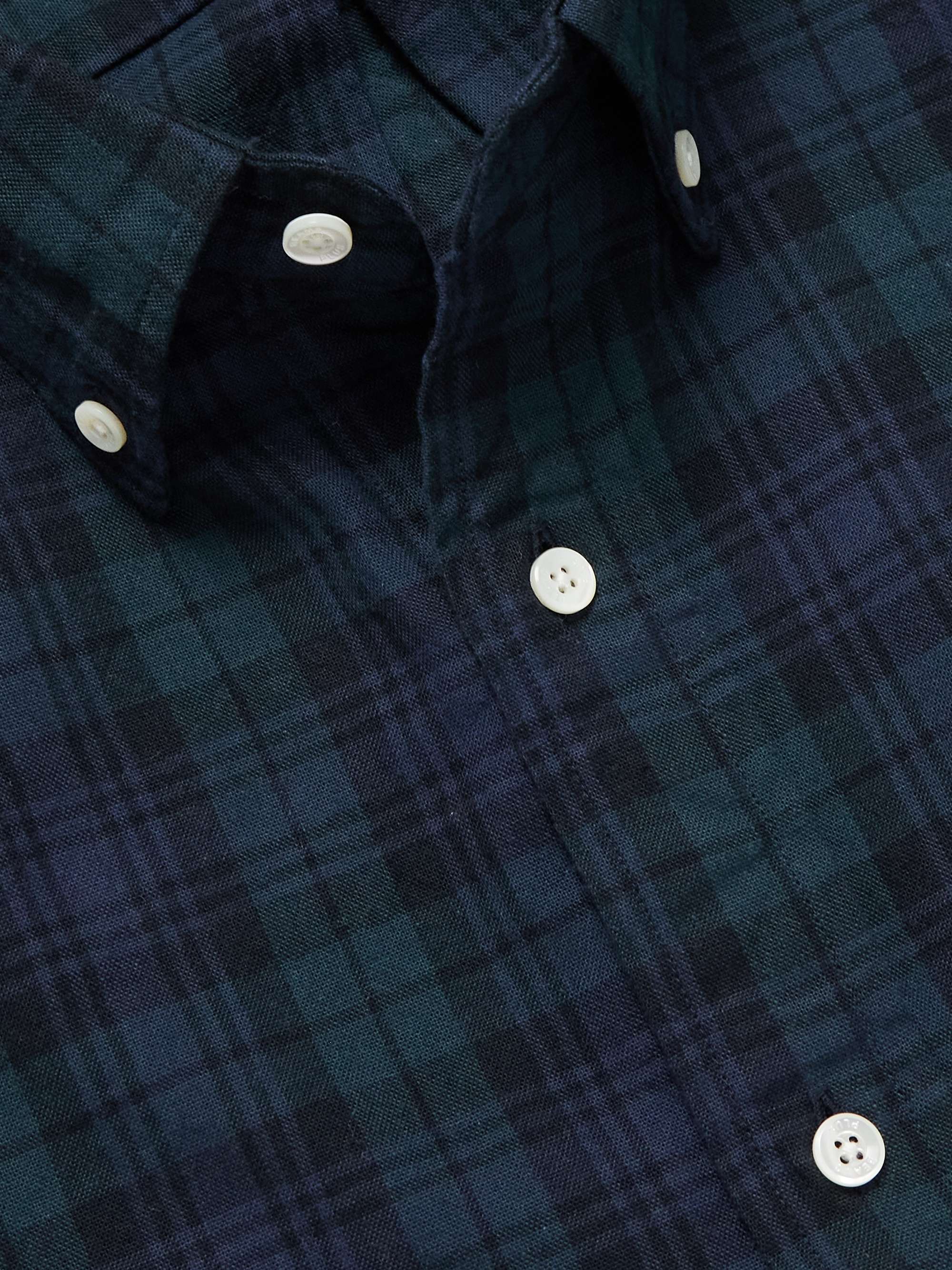 BEAMS PLUS Button-Down Collar Checked Cotton Shirt