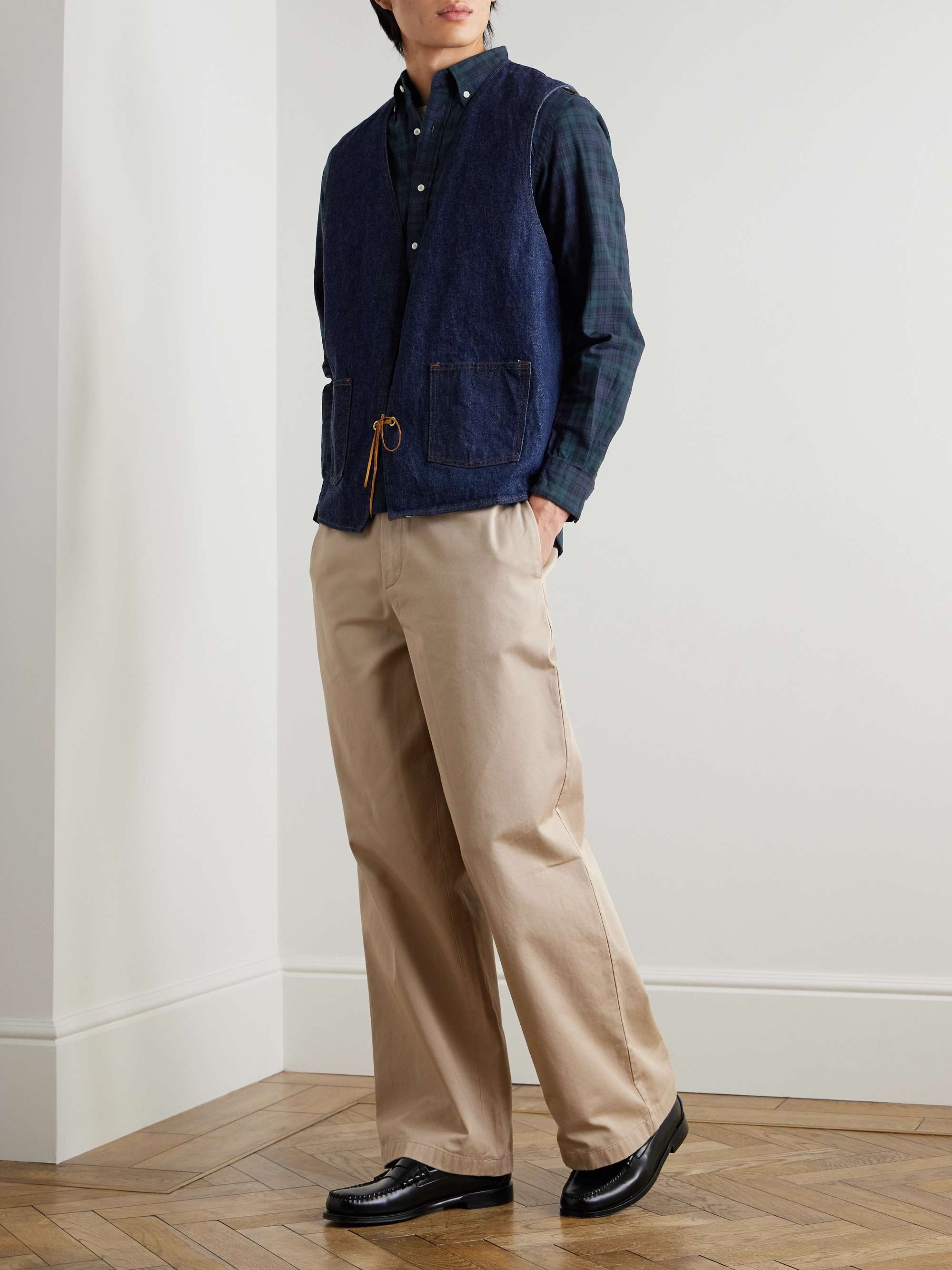 BEAMS PLUS Button-Down Collar Checked Cotton Shirt