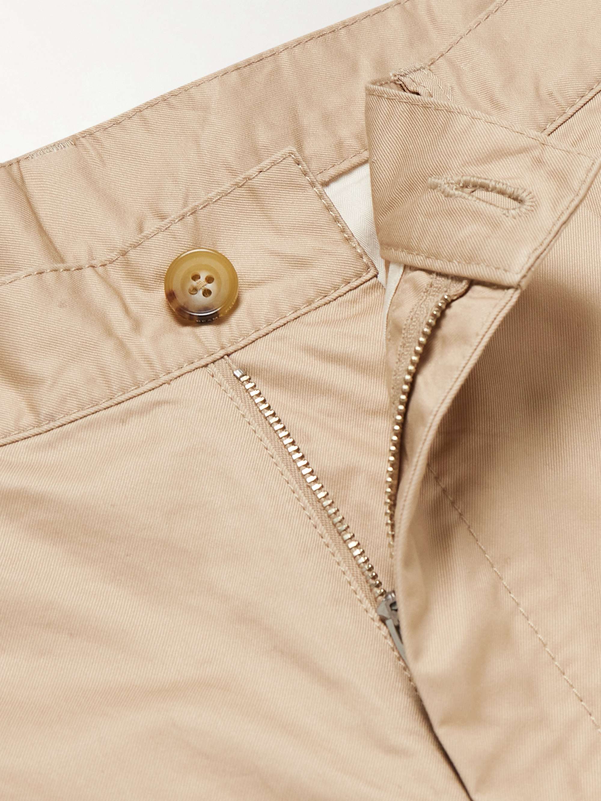 BEAMS PLUS Tapered Pleated Cotton-Twill Trousers for Men