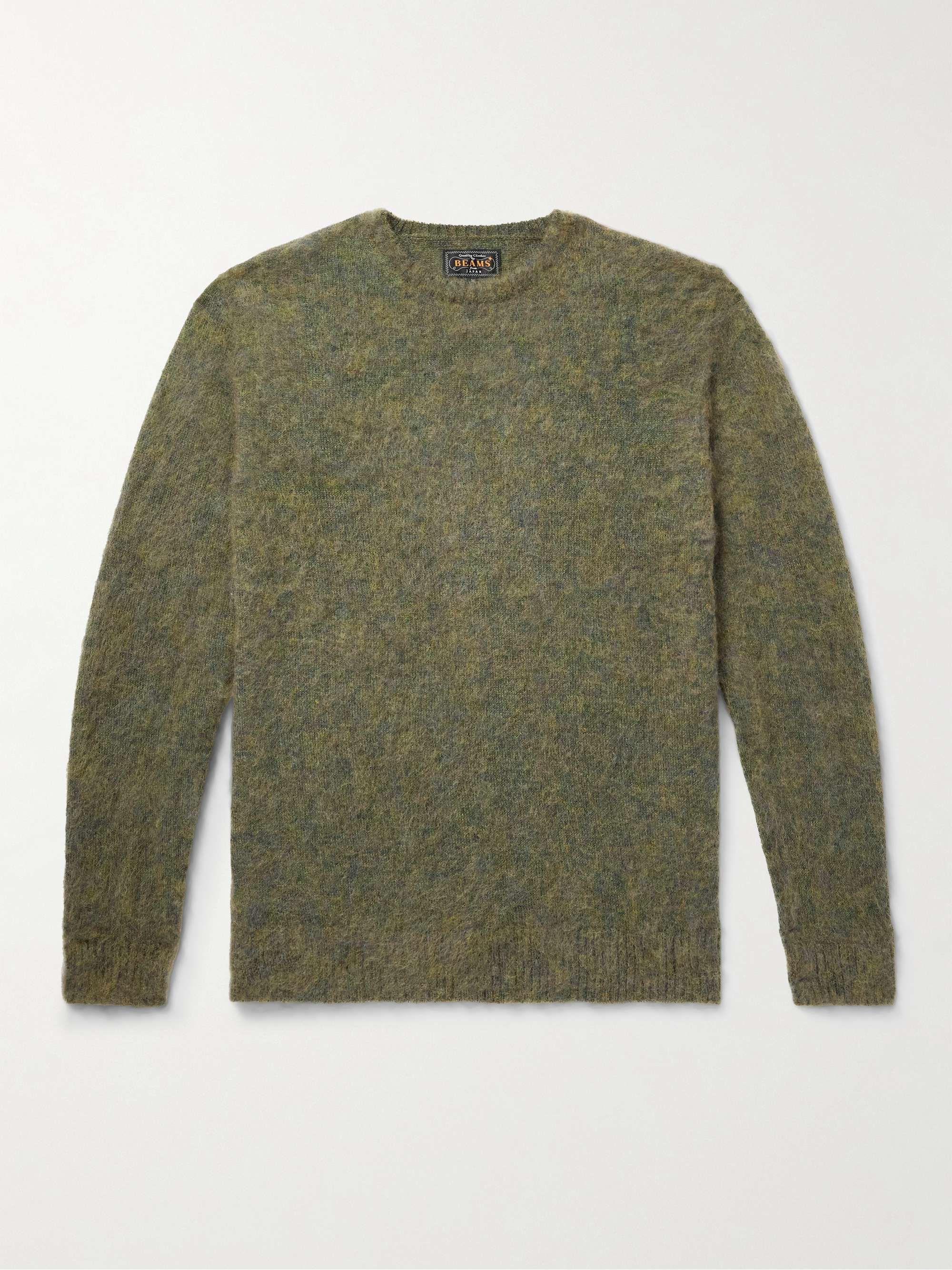 Beams Plus Cardigan Stretch Mohair Orange