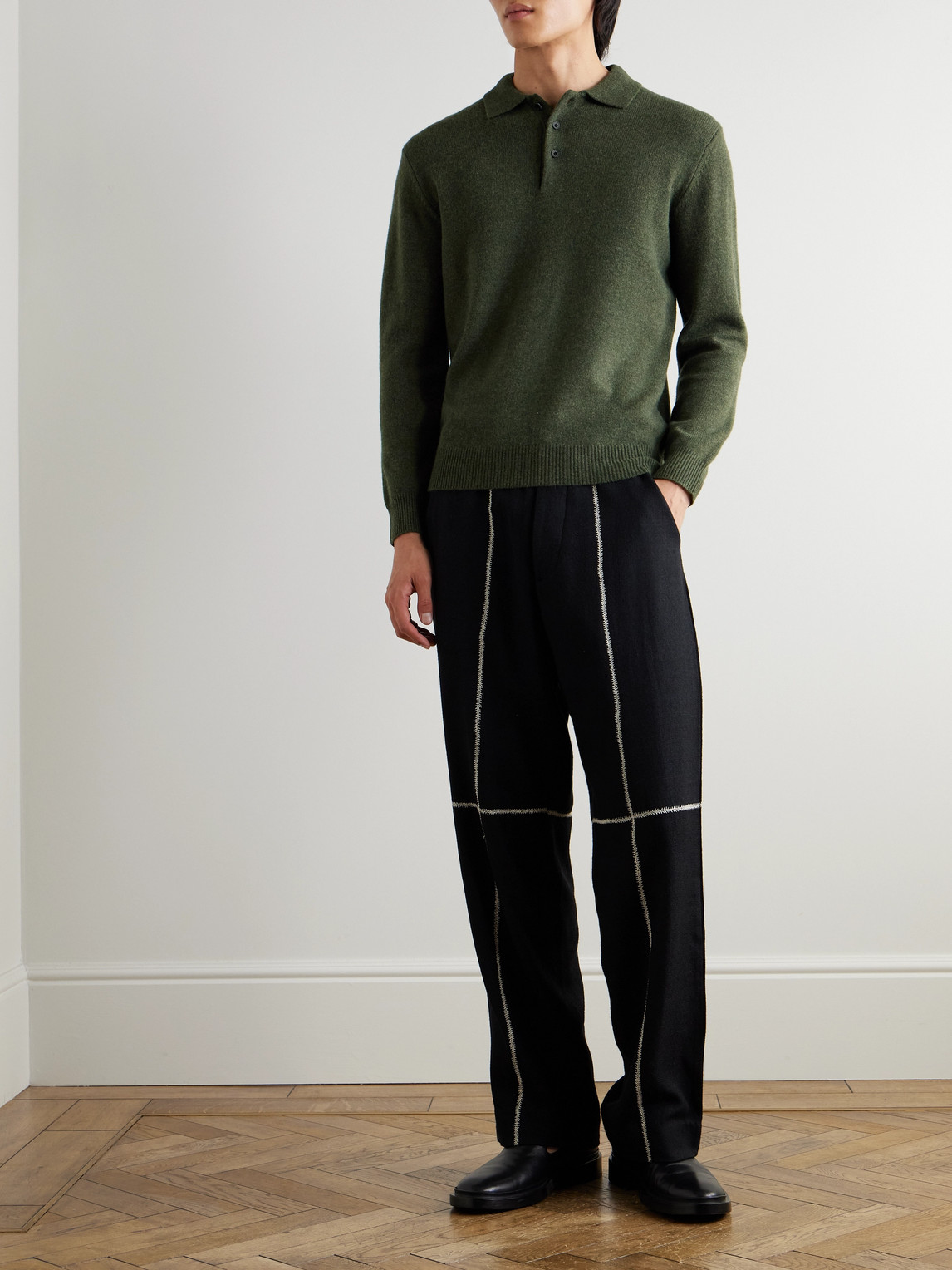 BEAMS WOOL POLO SHIRT