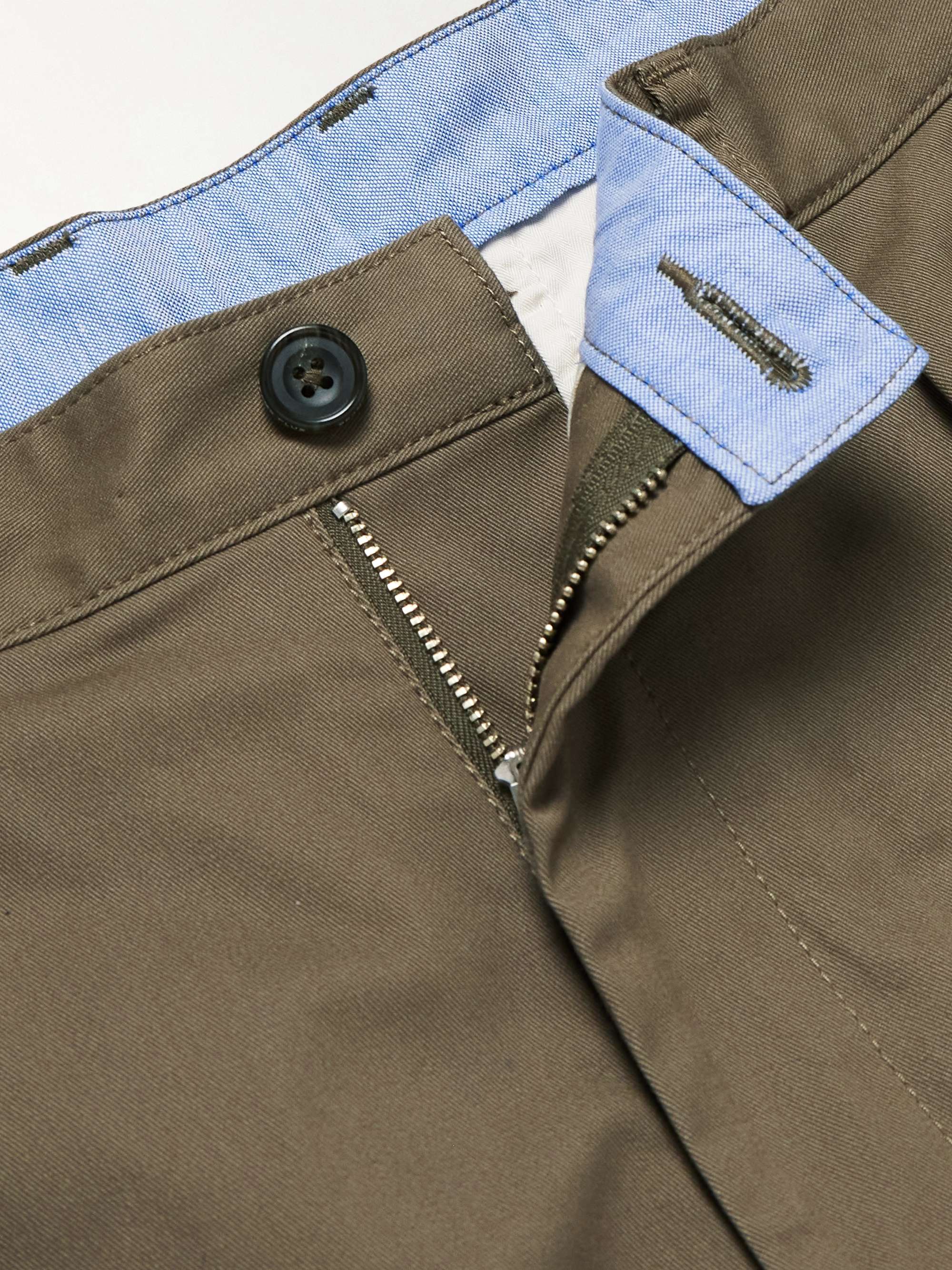 BEAMS PLUS Tapered Cropped Pleated Cotton-Blend Twill Trousers
