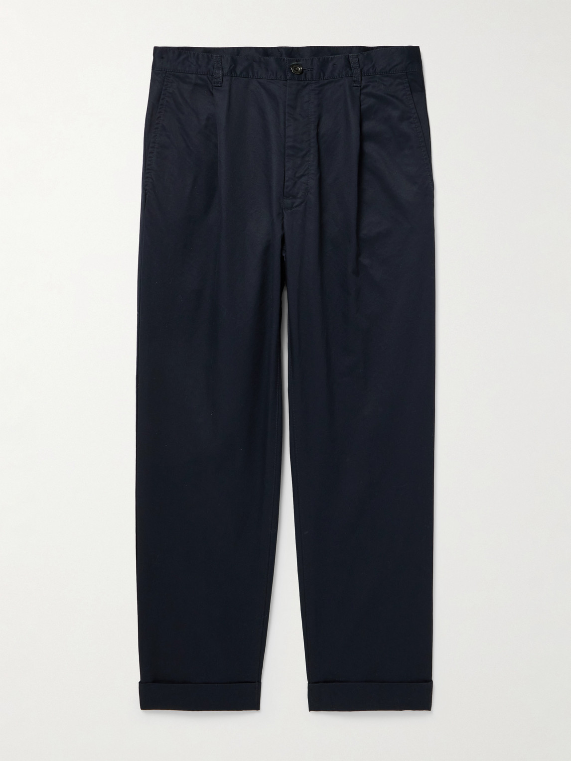 Beams Plus Tapered Pleated Cotton-Twill Trousers - Men