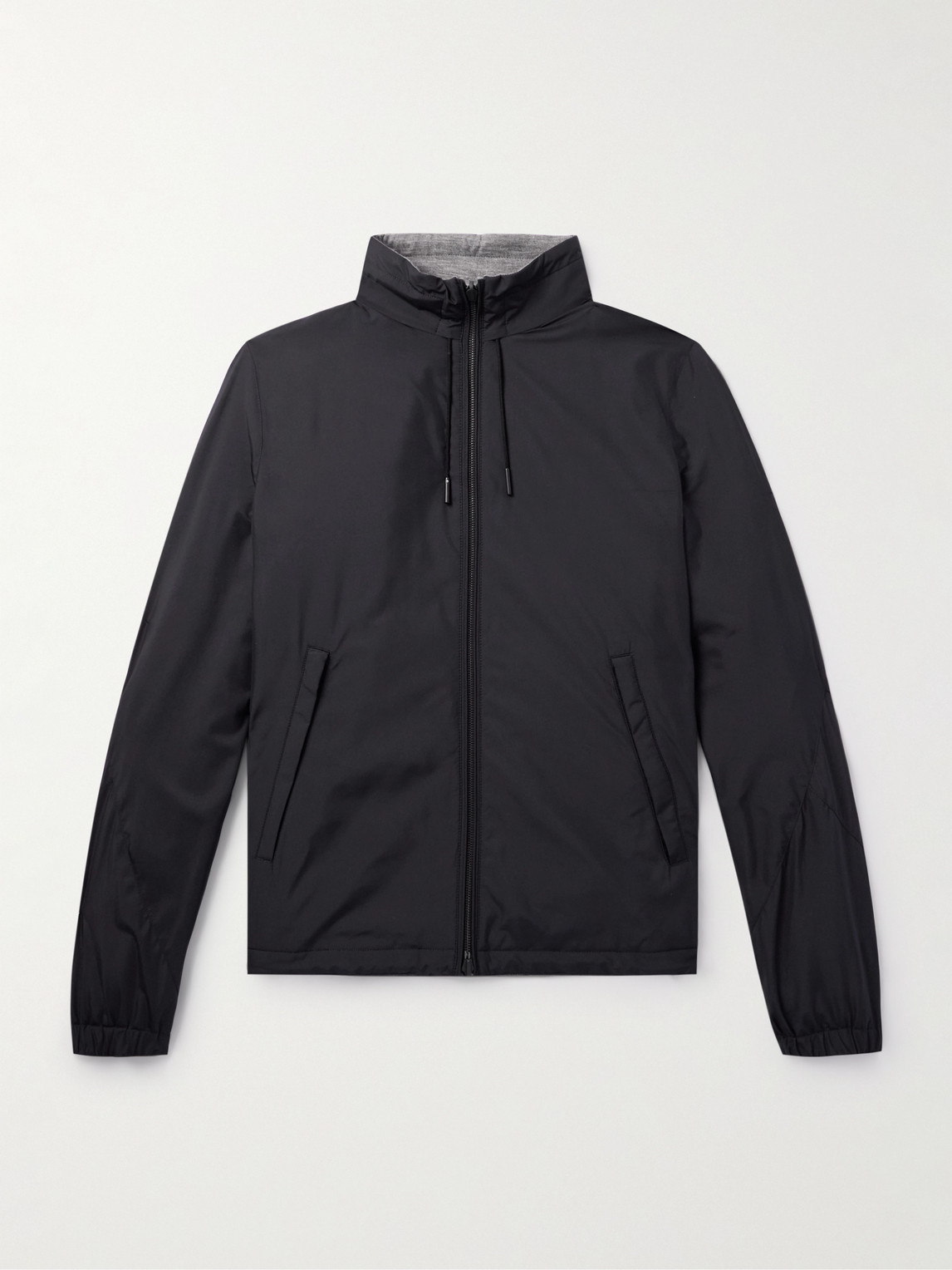 Zegna Reversible Shell and Cashmere, Cotton and Silk-Blend Jersey Jacket - Men