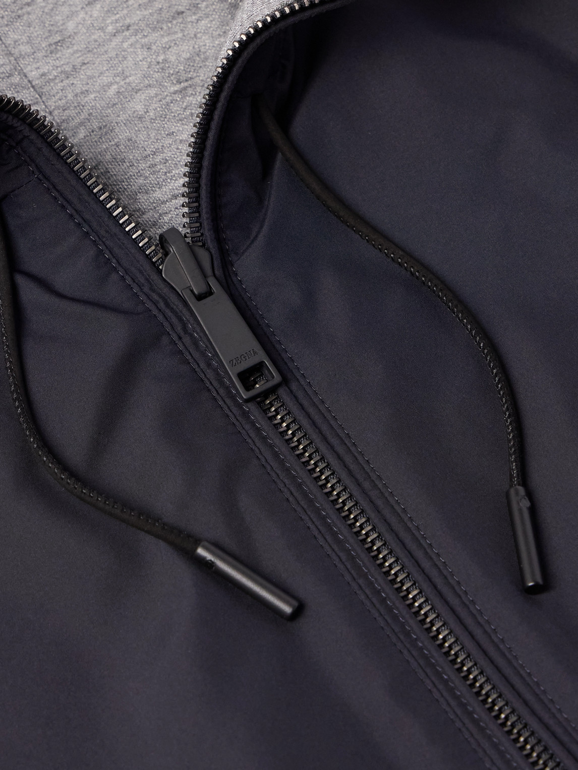 Shop Zegna Reversible Shell And Cashmere-blend Twill Gilet In Blue