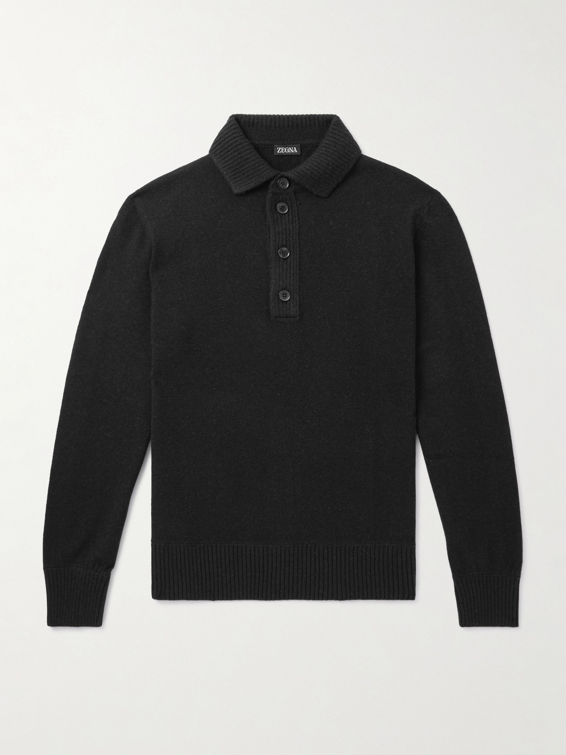 Zegna Slim-Fit Wool and Cashmere-Blend Polo Shirt - Men