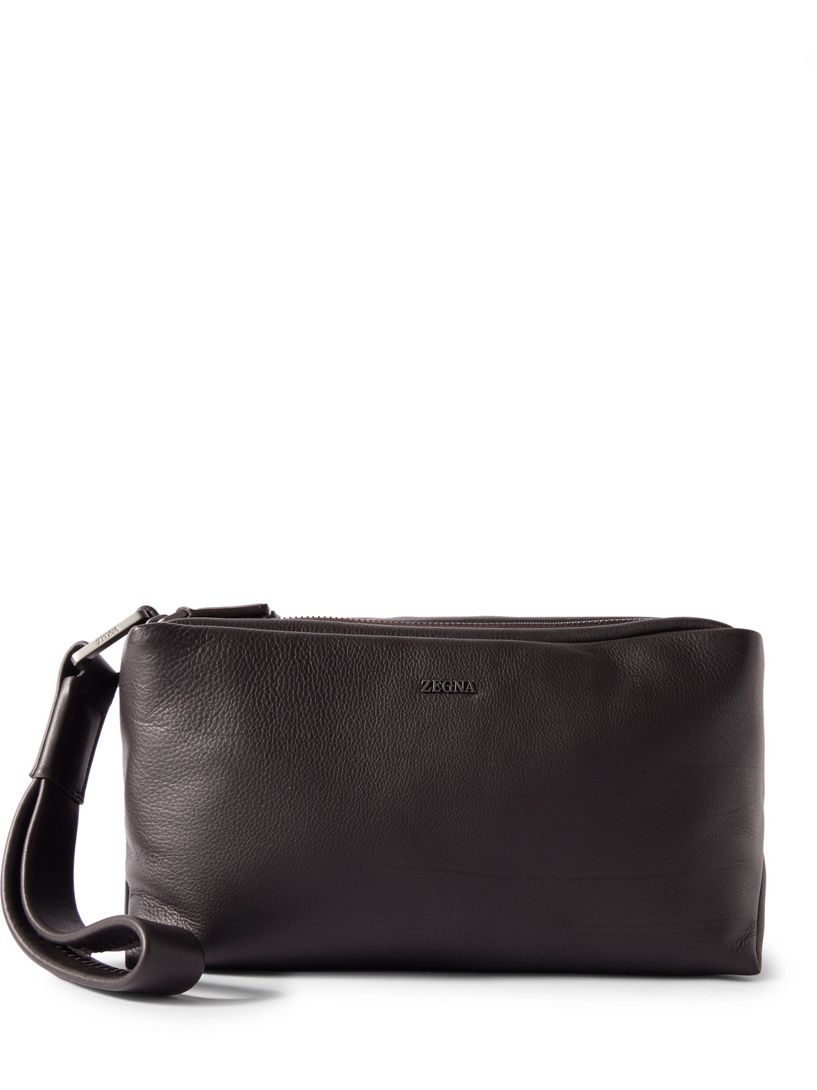 Zegna Secondskin Clutch Bag In Brown