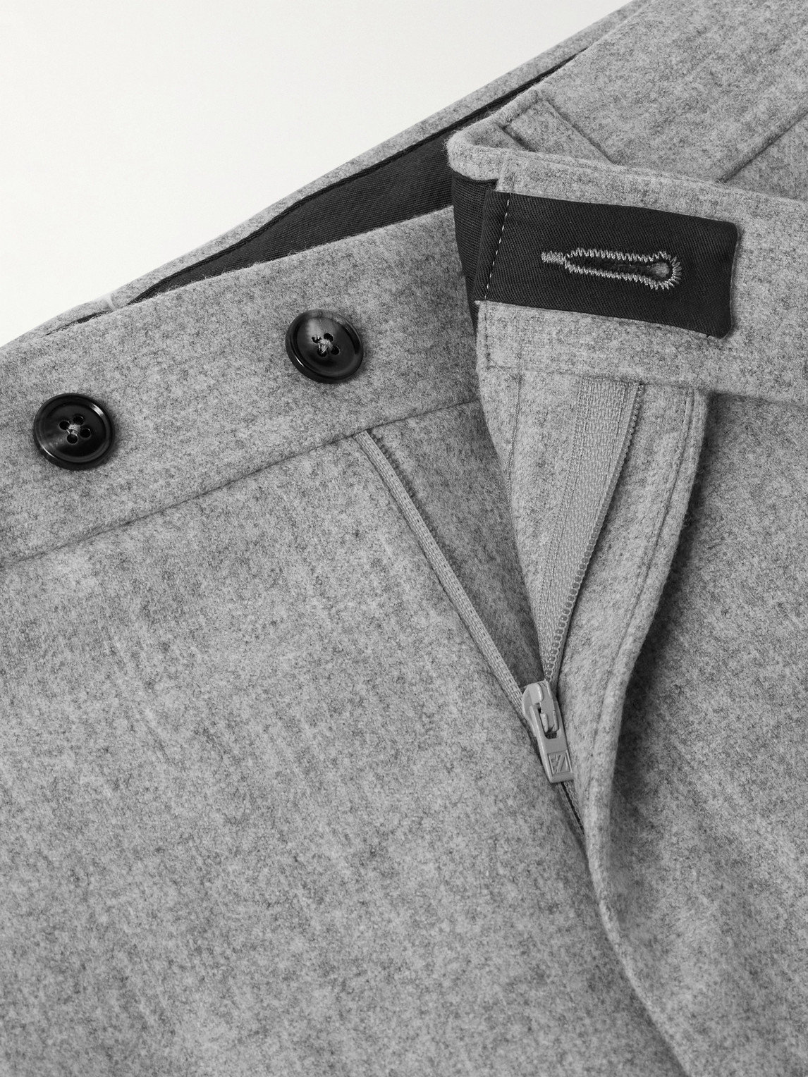 Zegna Wool Tailoring Pants In Gray