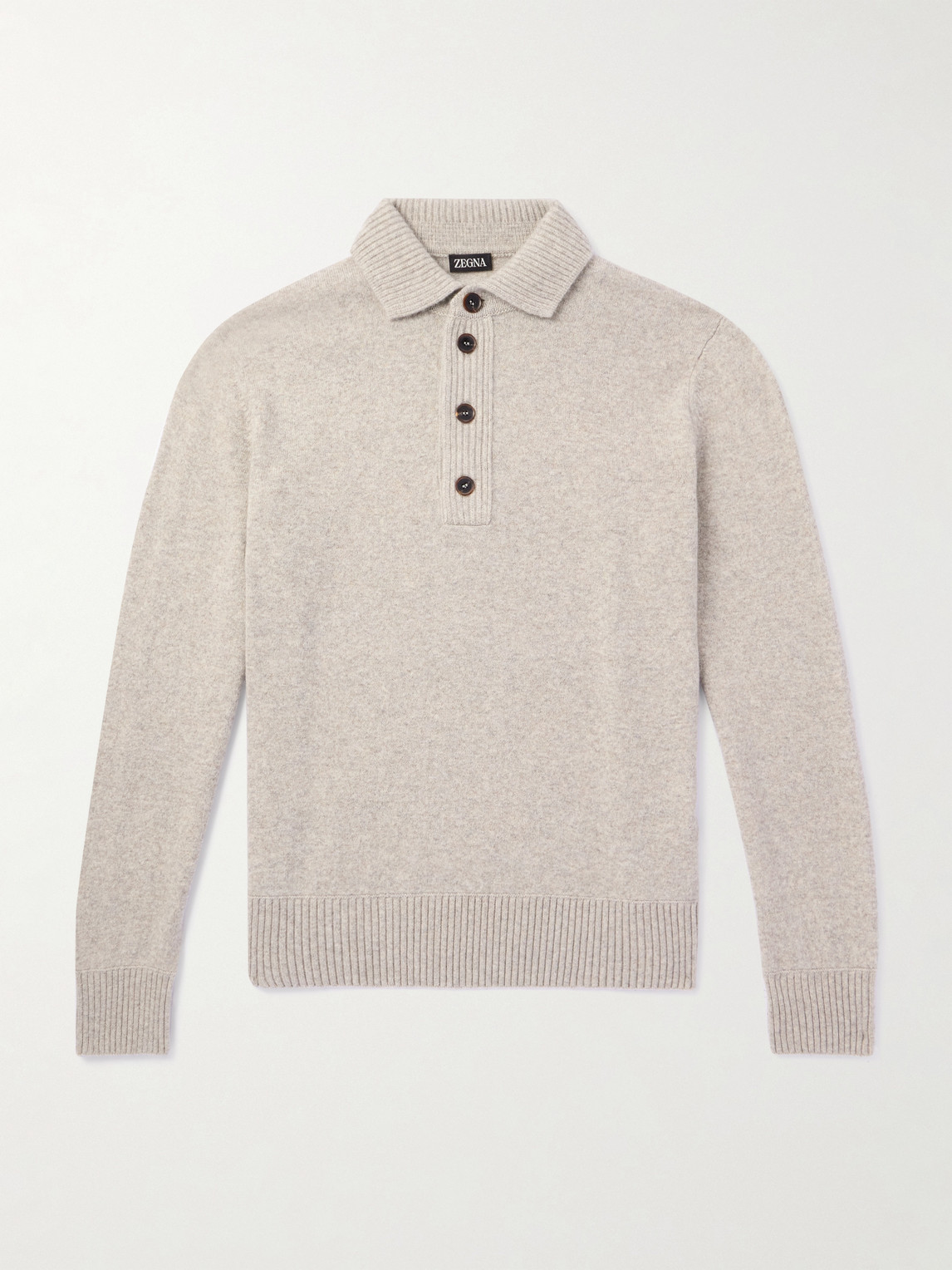 Zegna Slim-Fit Wool and Cashmere-Blend Polo Shirt - Men