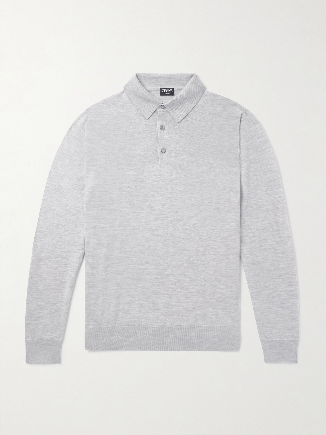 Zegna Cashmere and Silk-Blend Polo Shirt - Men
