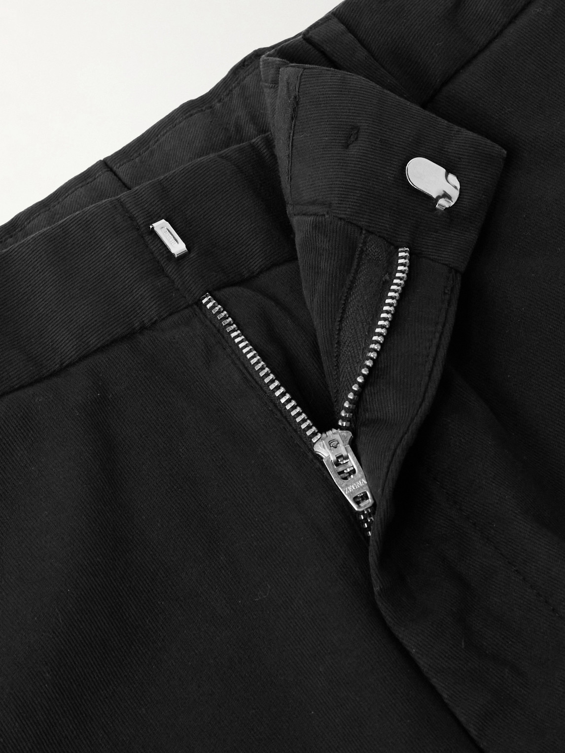 ZEGNA STRAIGHT-LEG GARMET-DYED STRETCH-COTTON TWILL CHINOS