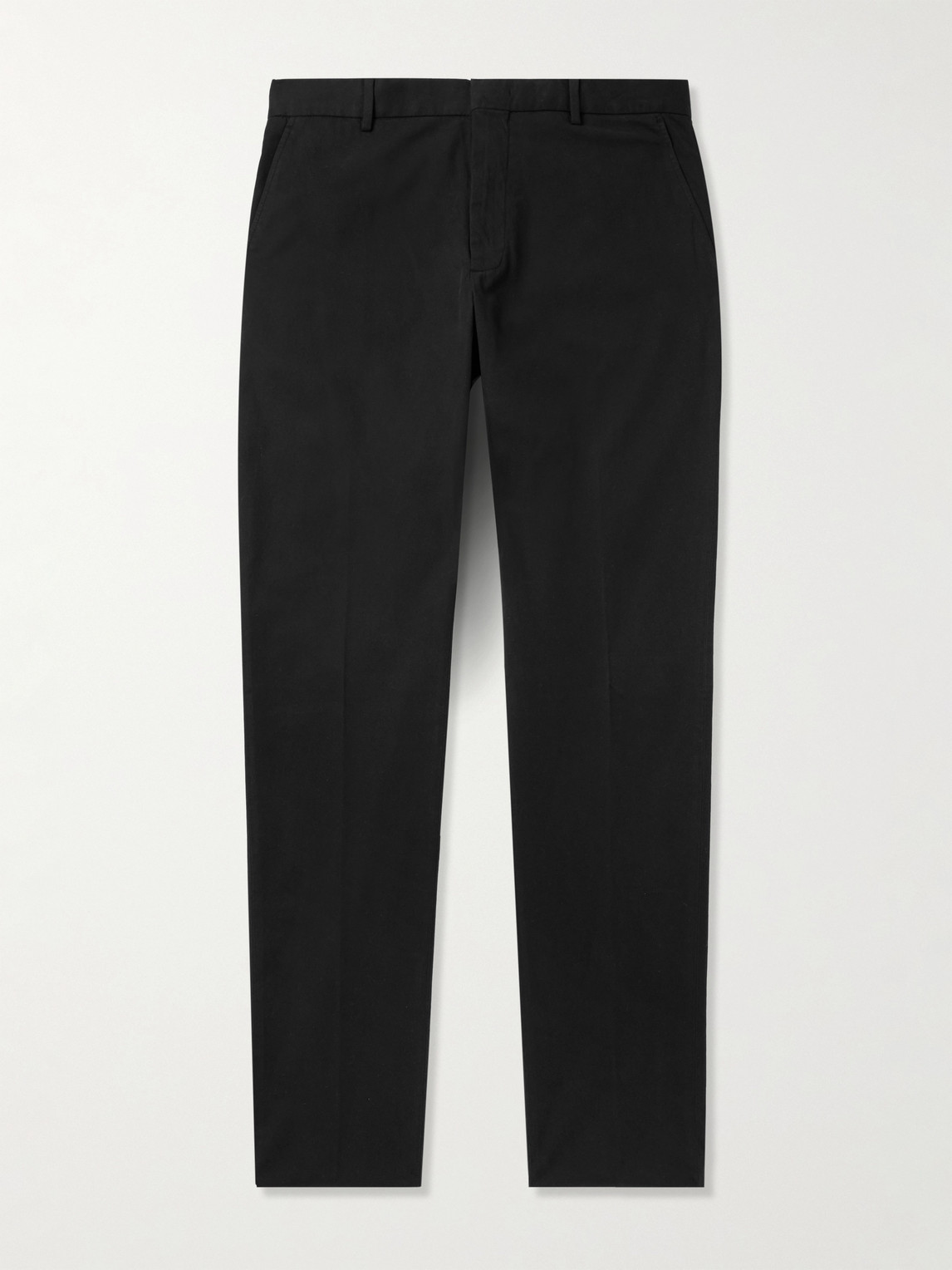 Zegna Straight-Leg Garmet-Dyed Stretch-Cotton Twill Chinos - Men