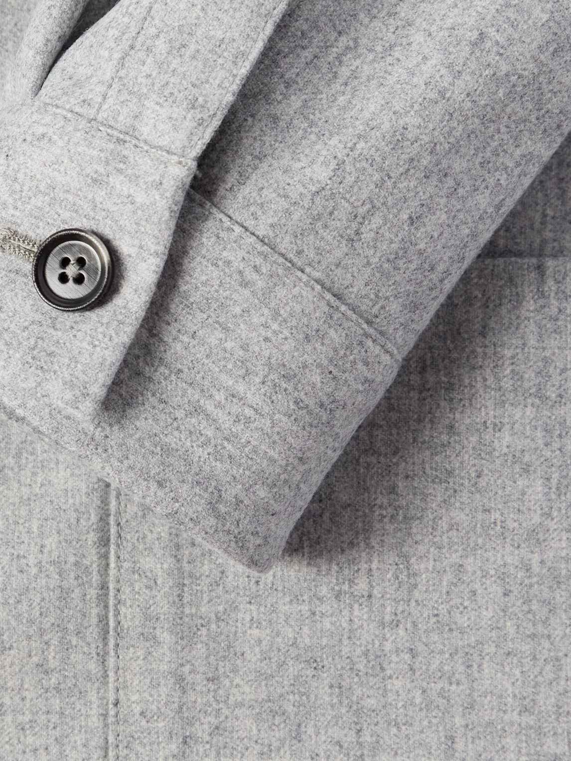 Zegna Brushed-wool Chore Jacket In Gray