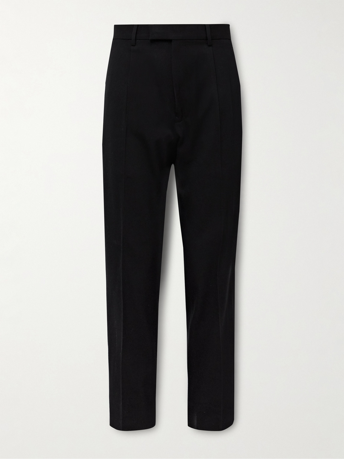 Zegna Straight-Leg Pleated Cotton and Wool-Blend Twill Trousers - Men