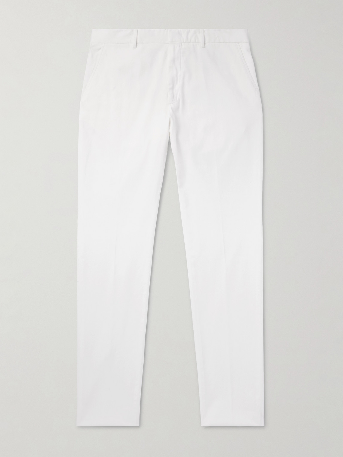 Zegna Straight-Leg Garment-Dyed Stretch-Cotton Twill Chinos - Men