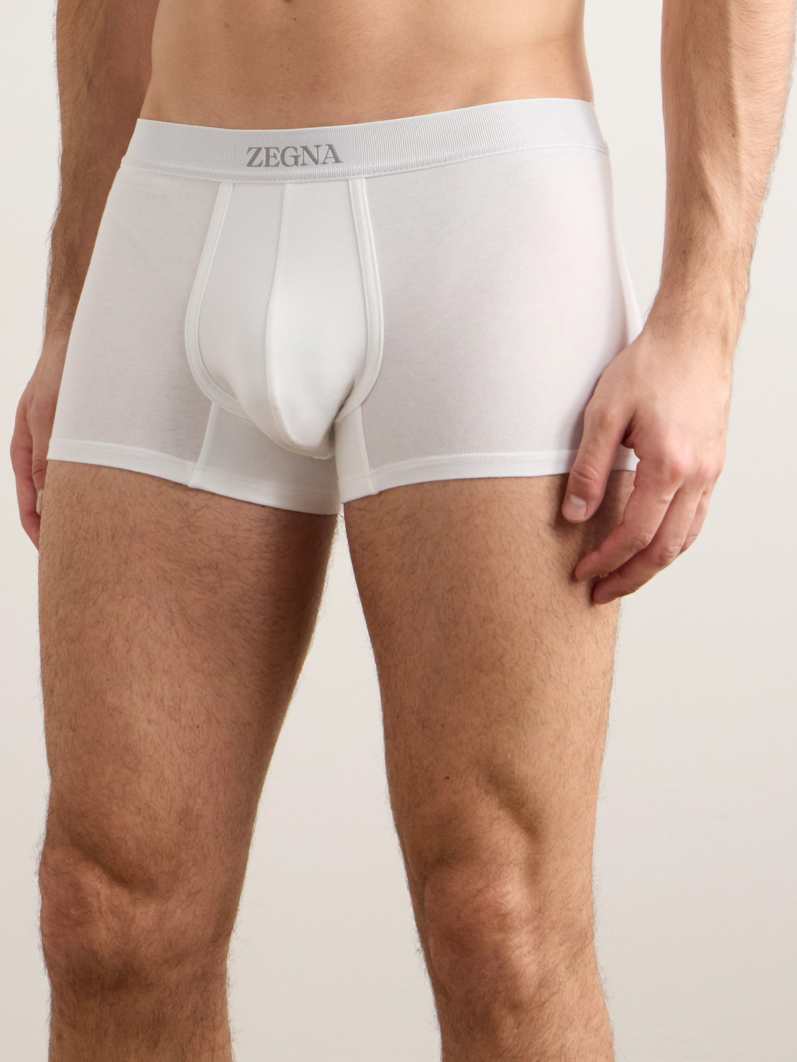 ZEGNA STRETCH-COTTON BOXER BRIEFS