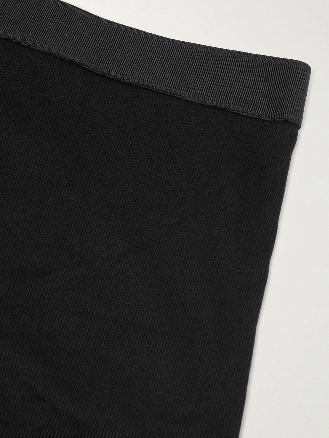 ZEGNA RIBBED COTTON AND MODAL-BLEND BOXER BRIEFS